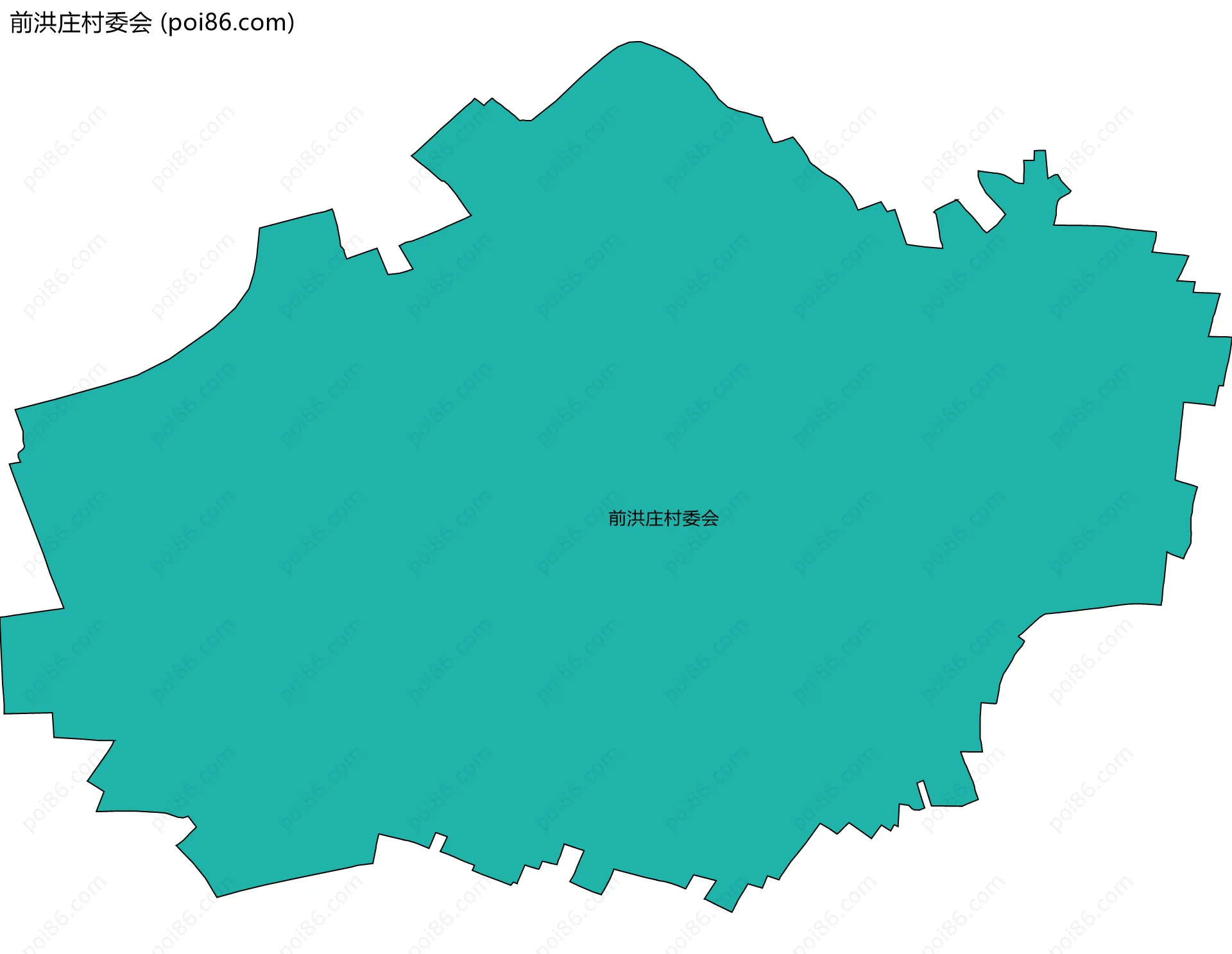 前洪庄村委会边界地图