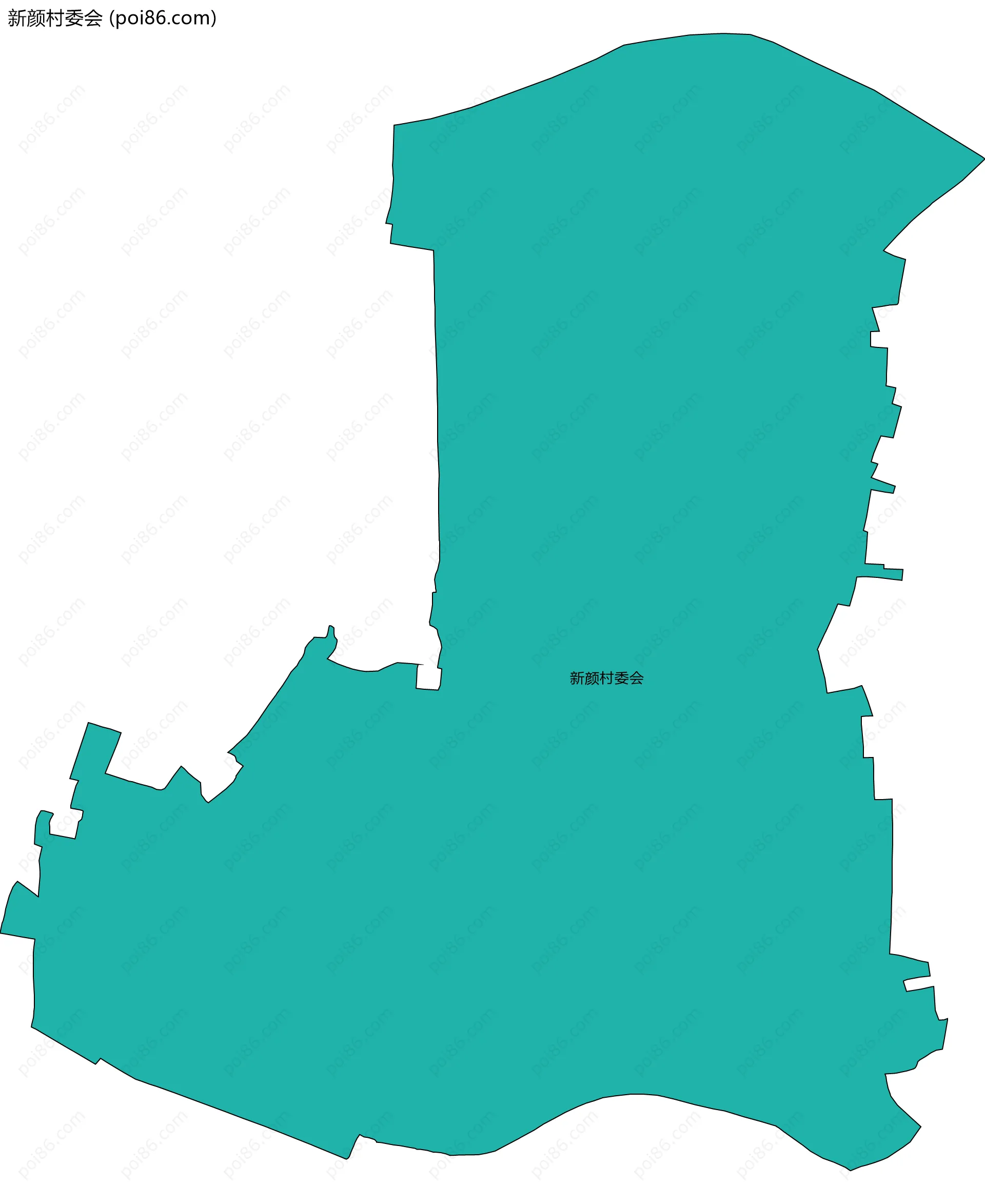 新颜村委会边界地图