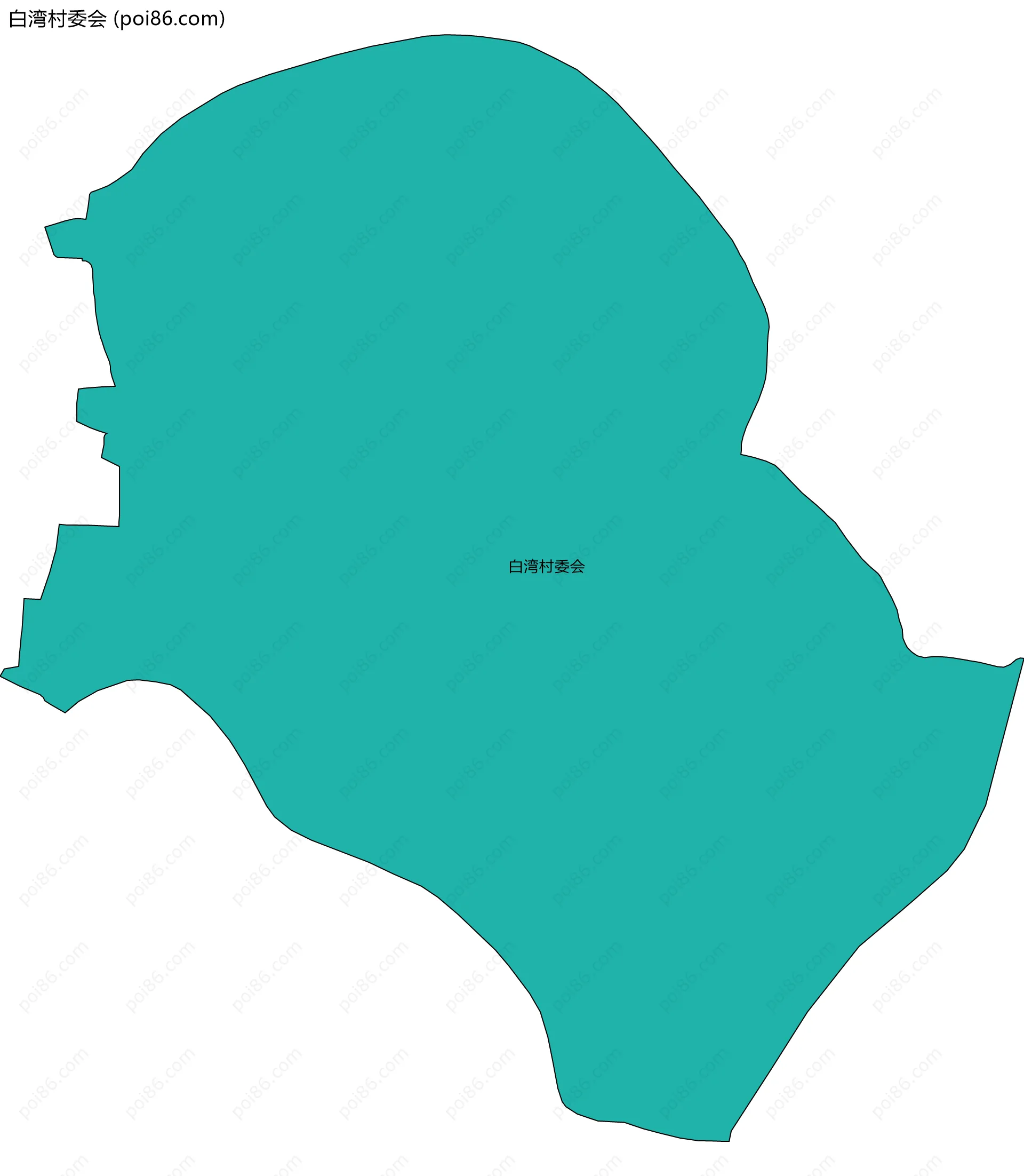 白湾村委会边界地图