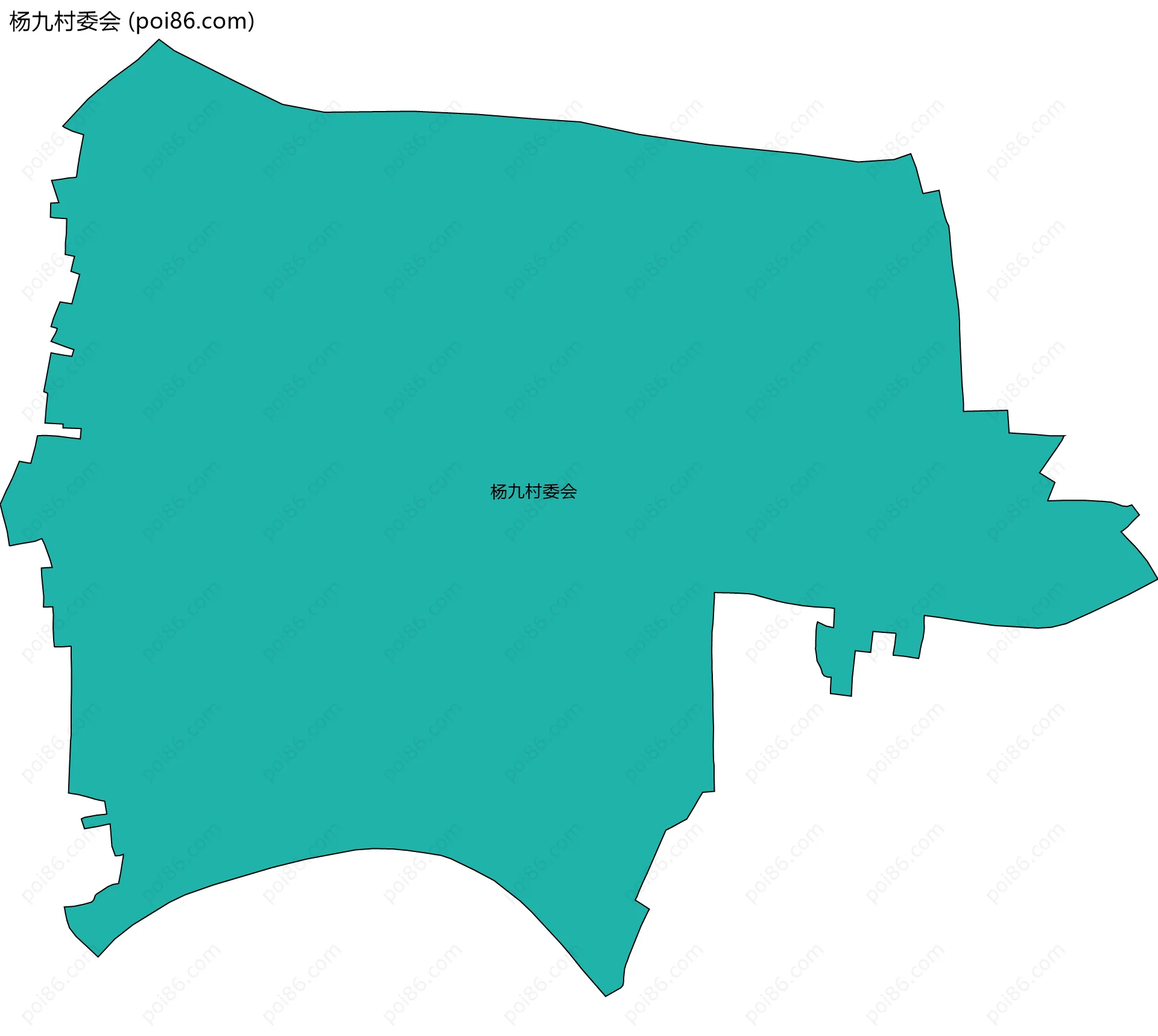 杨九村委会边界地图