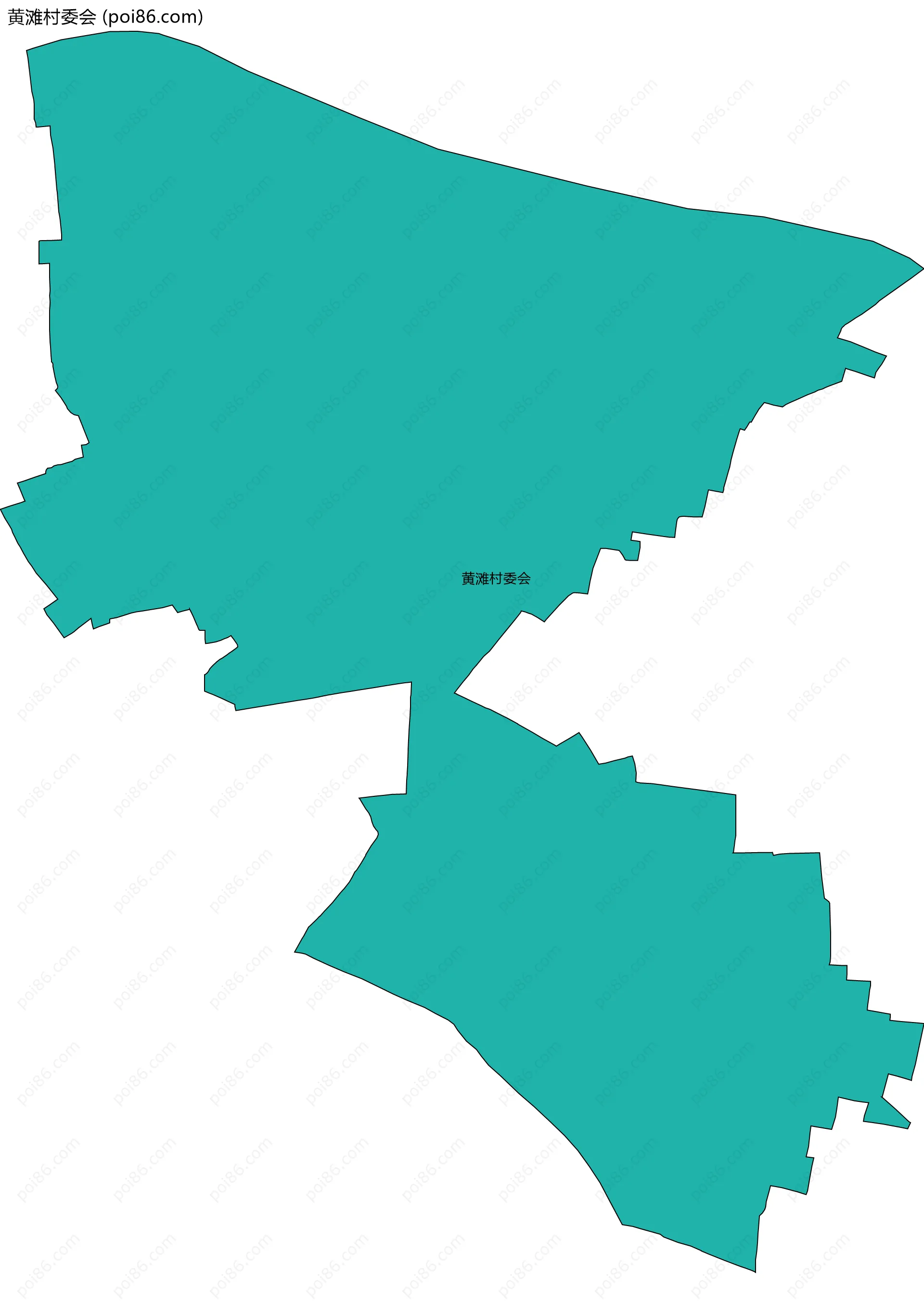 黄滩村委会边界地图