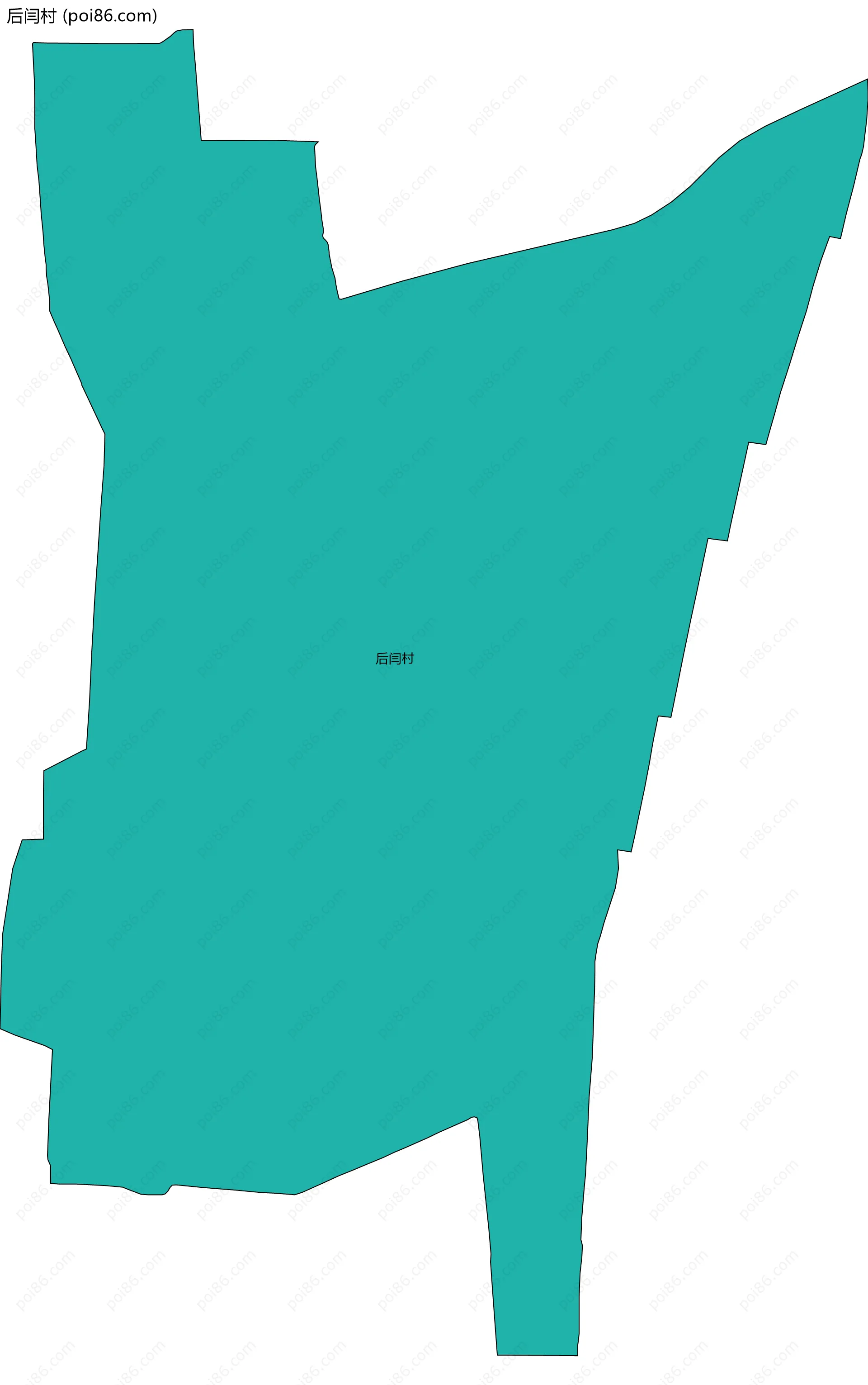 后闫村边界地图