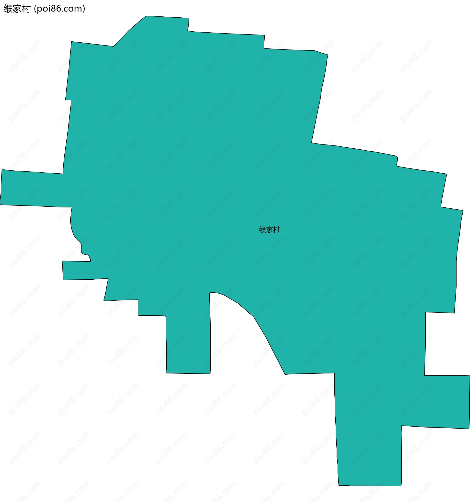 缑家村边界地图