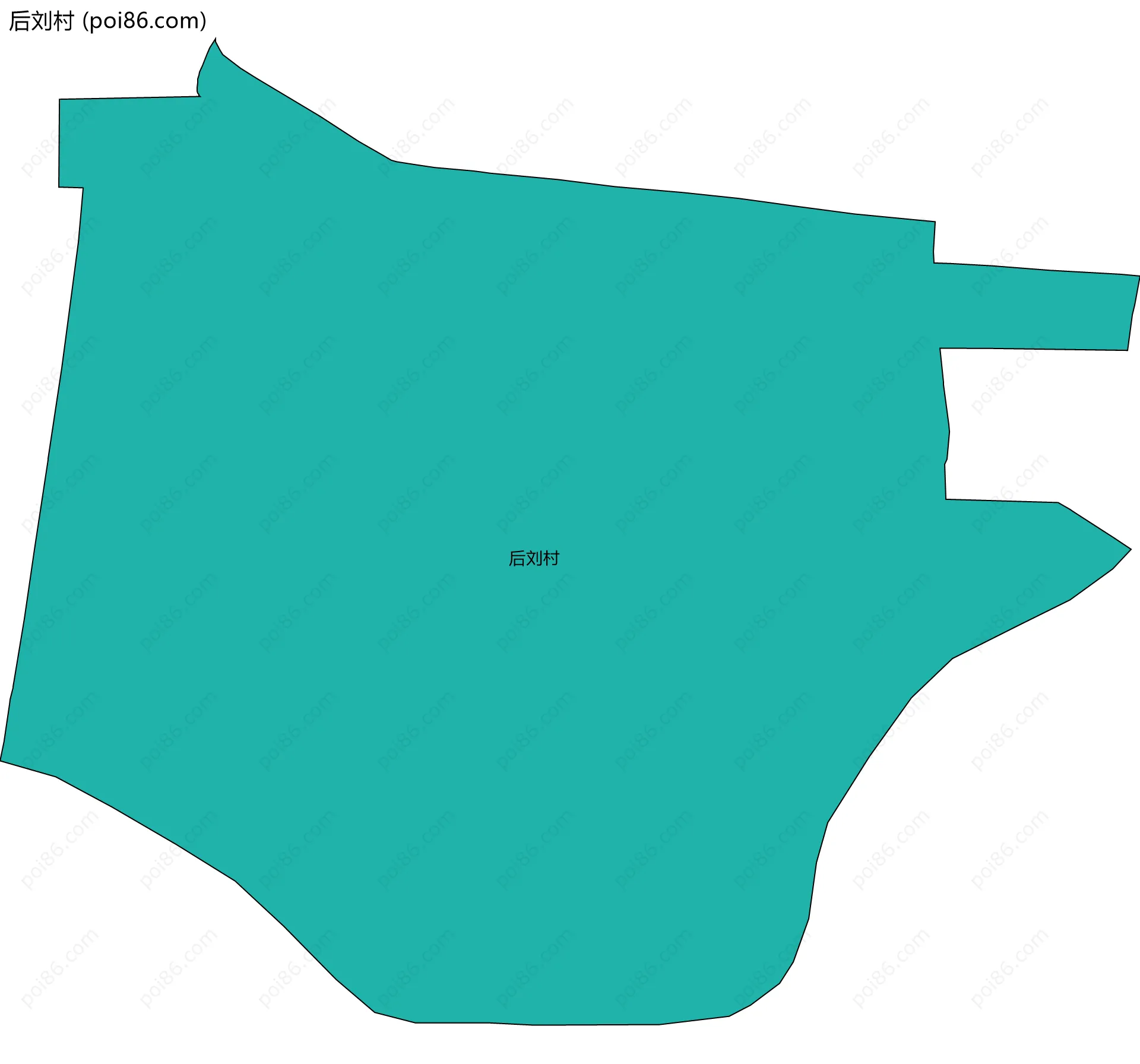 后刘村边界地图