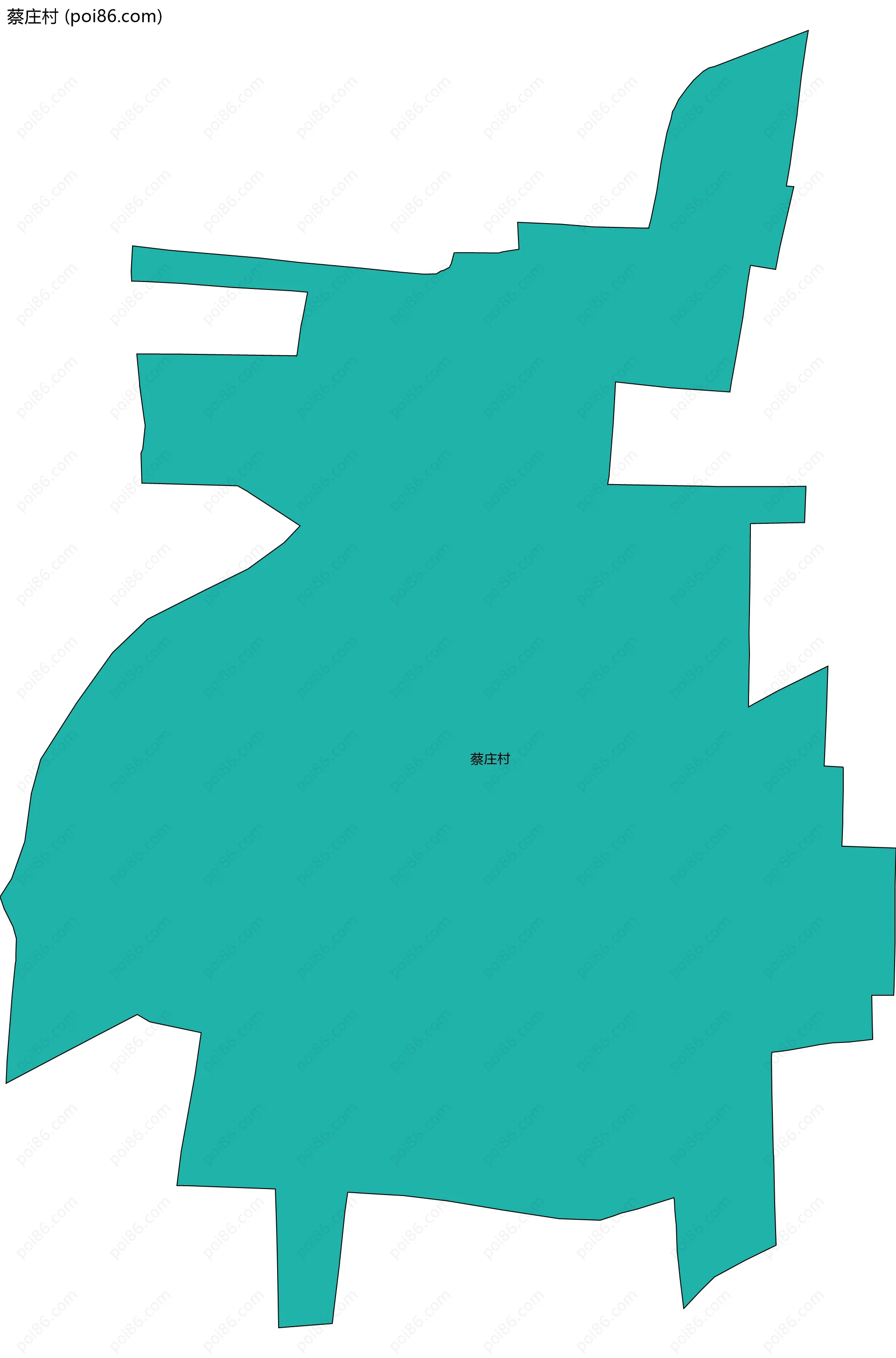 蔡庄村边界地图