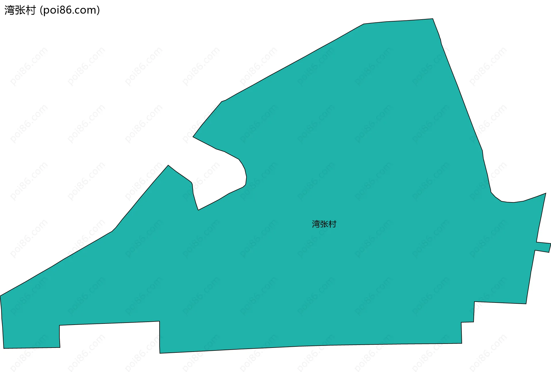 湾张村边界地图