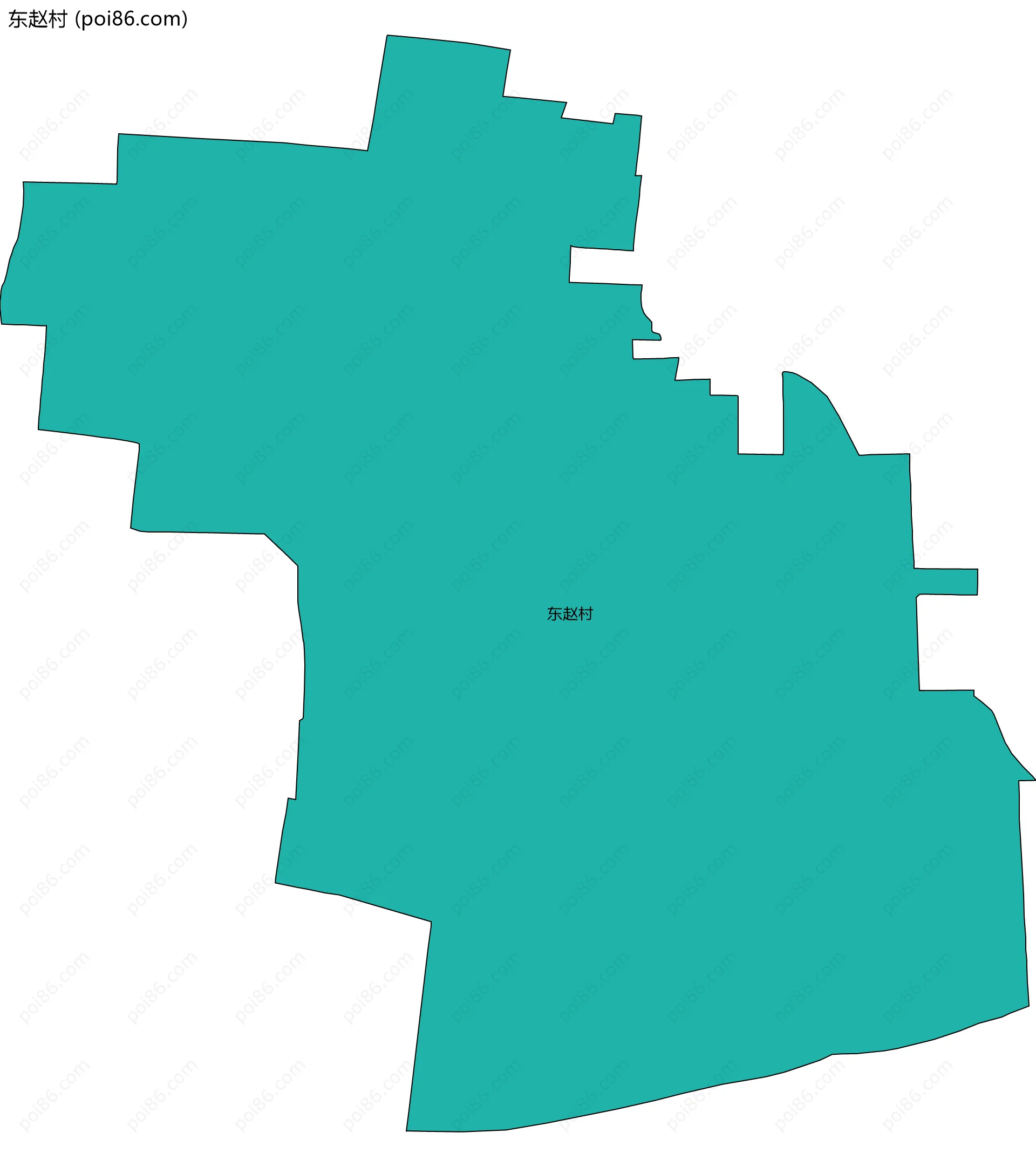 东赵村边界地图