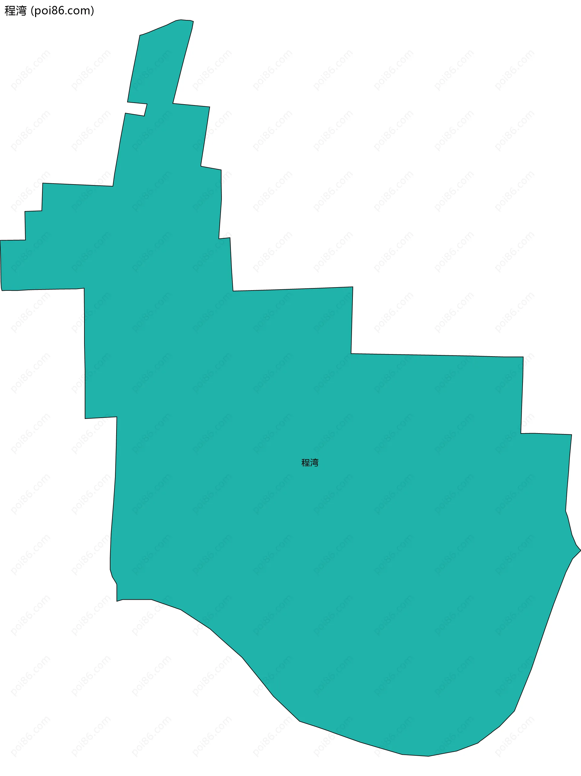 程湾边界地图