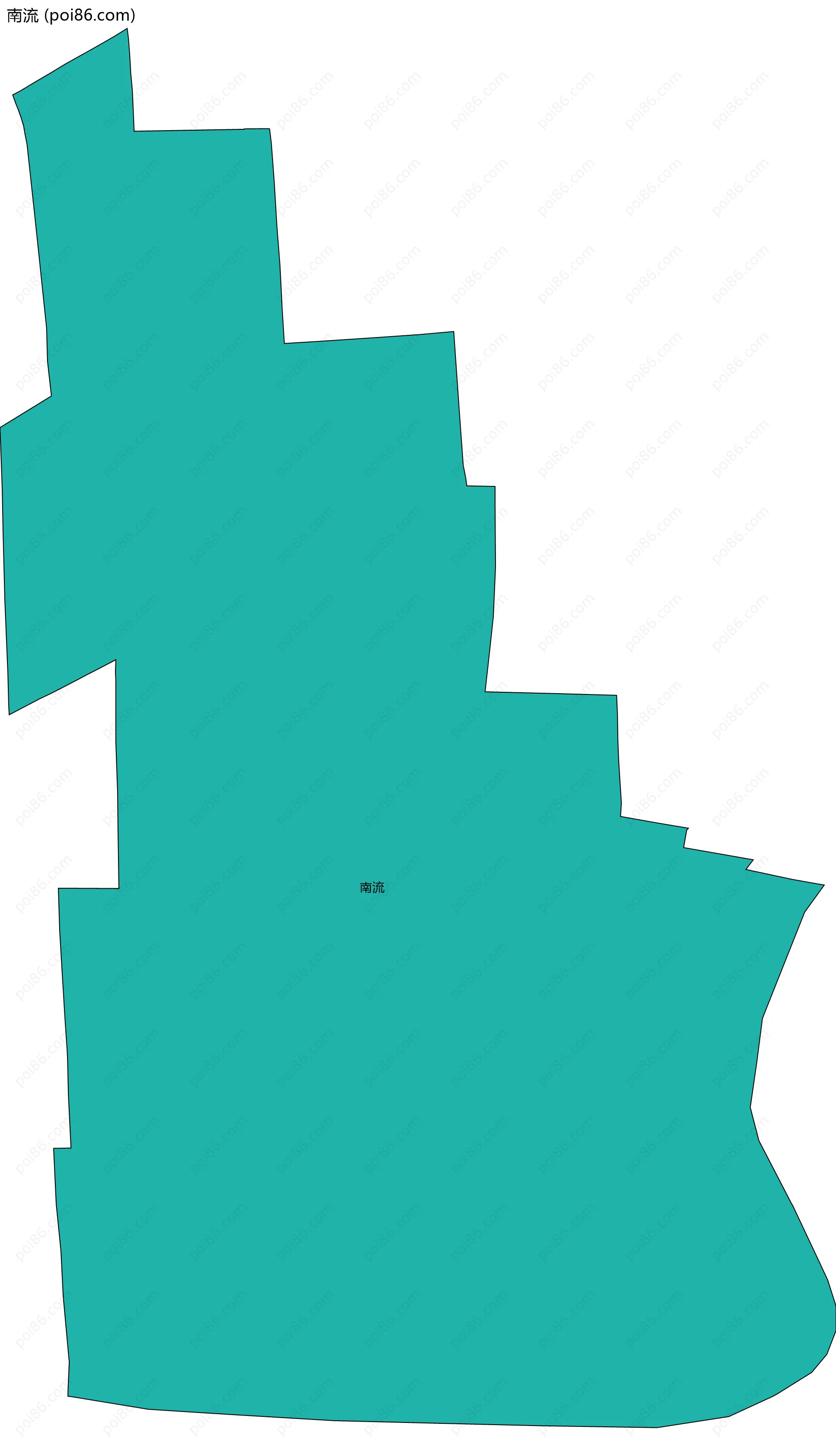 南流边界地图