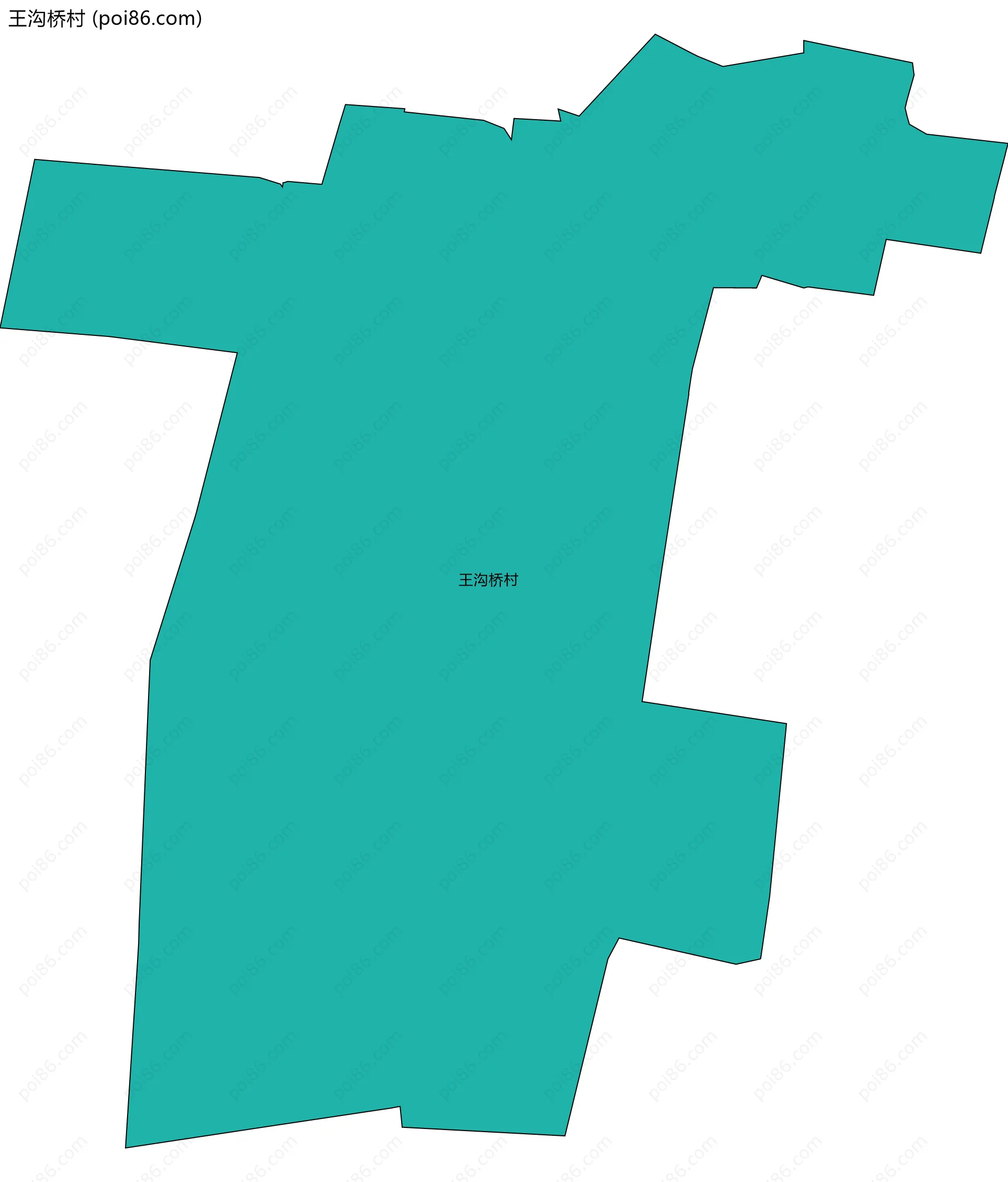 王沟桥村边界地图