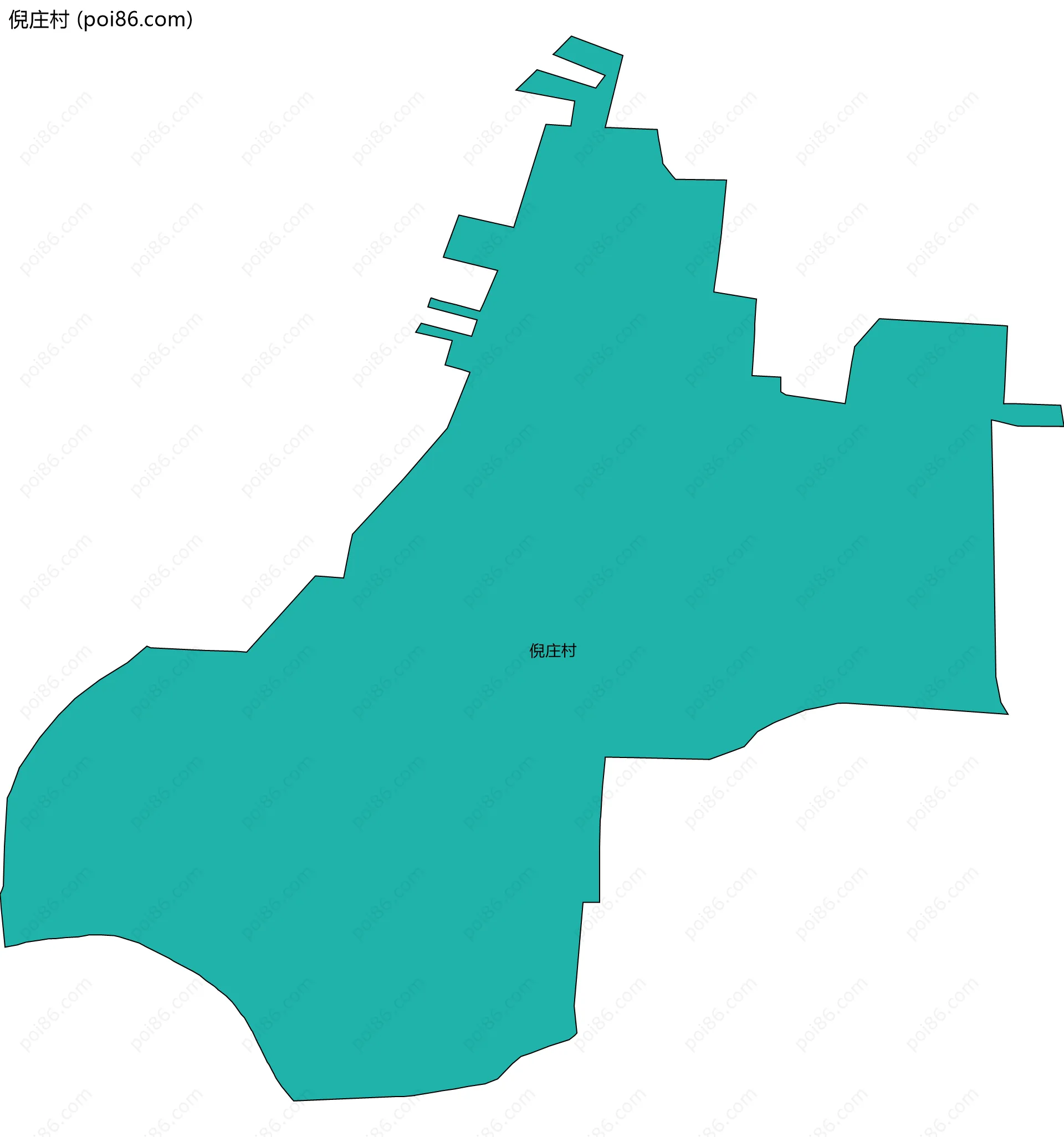 倪庄村边界地图