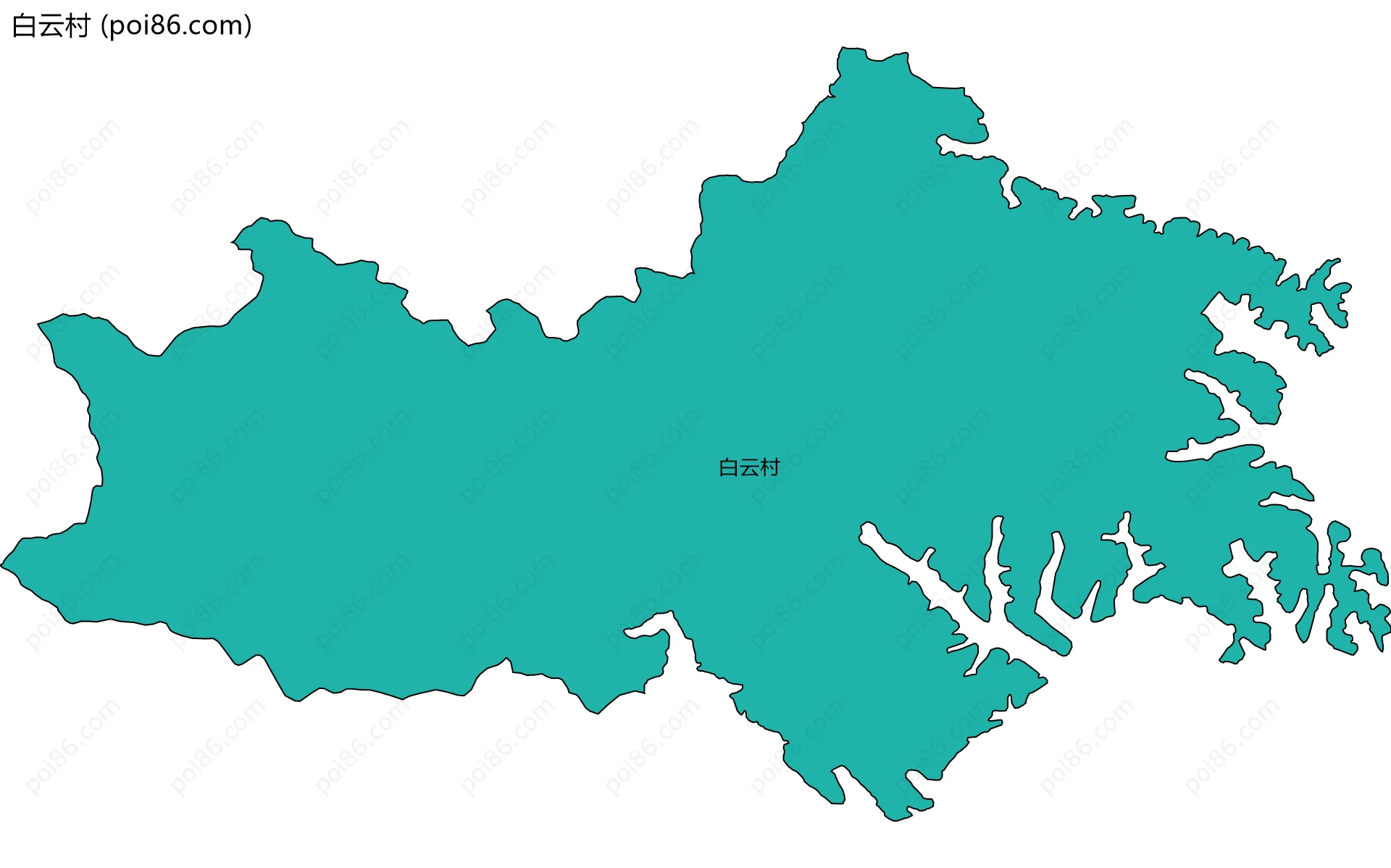 白云村边界地图