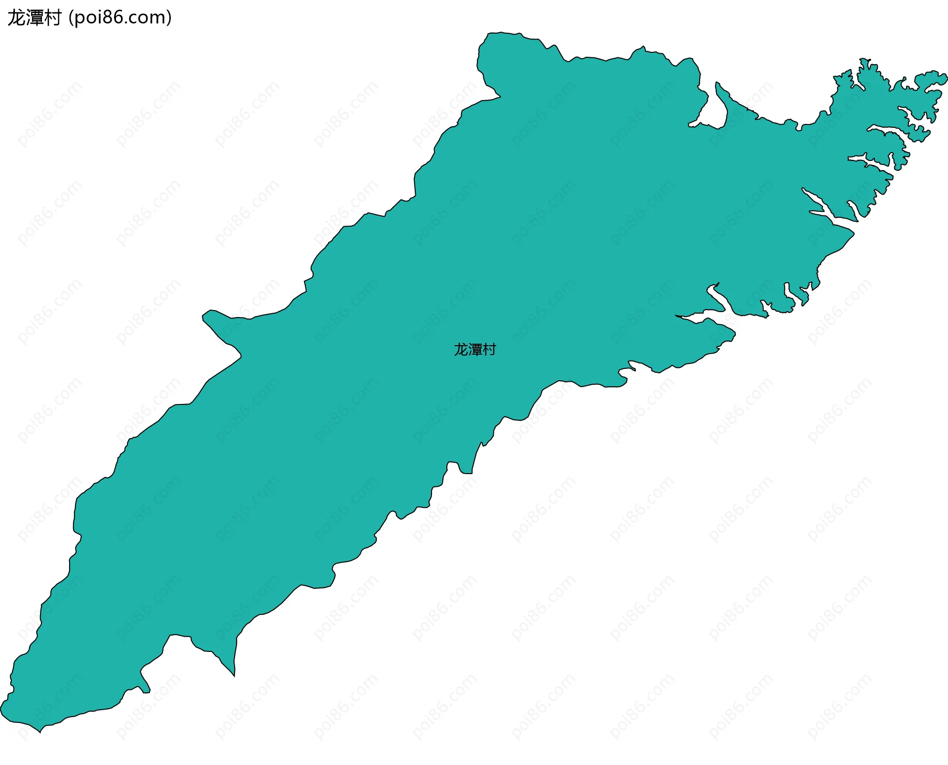 龙潭村边界地图