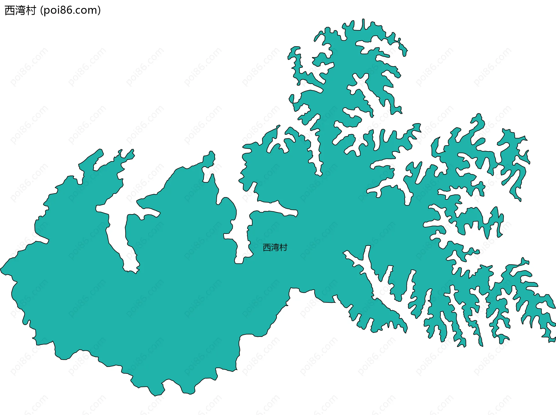 西湾村边界地图
