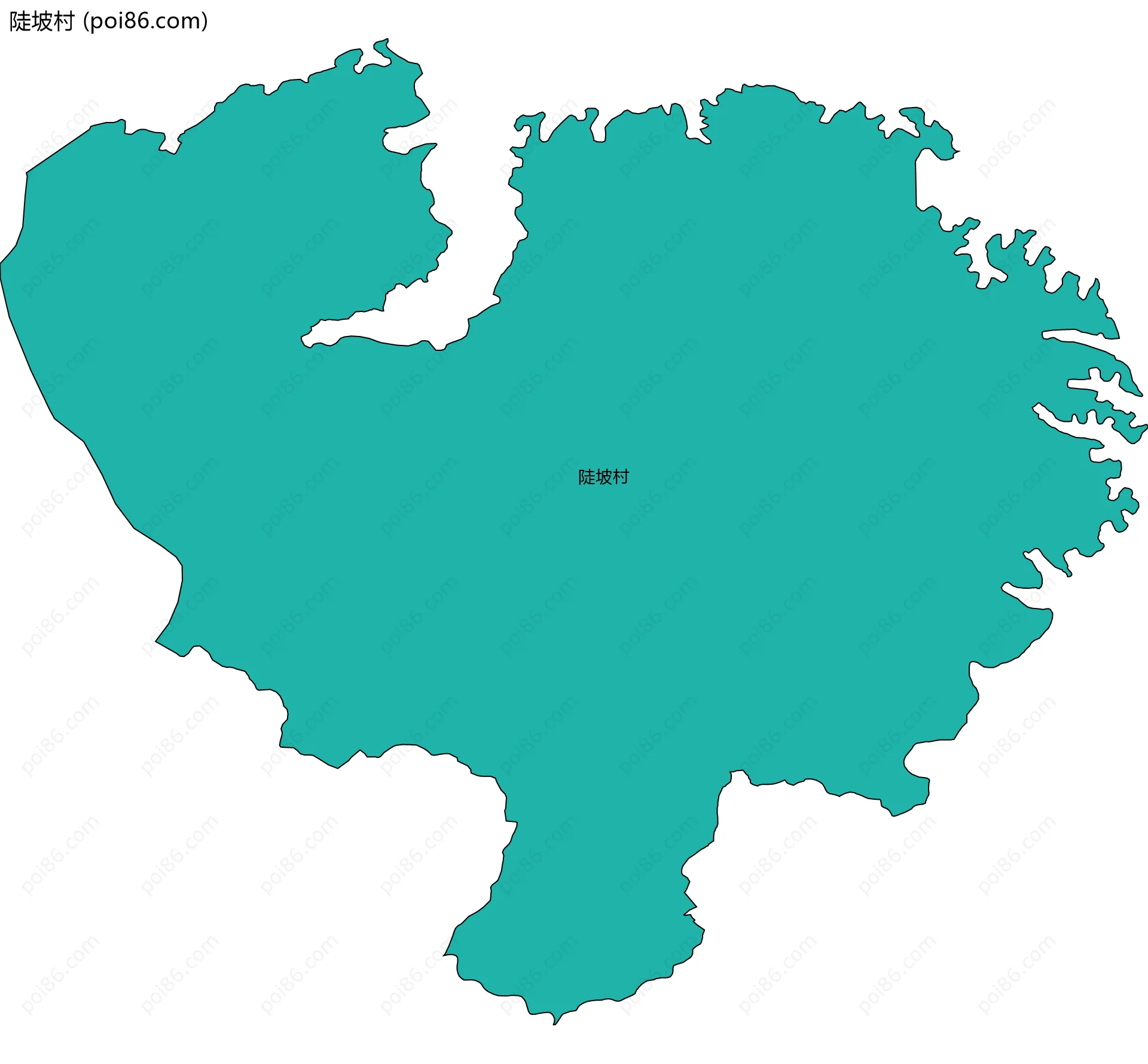 陡坡村边界地图