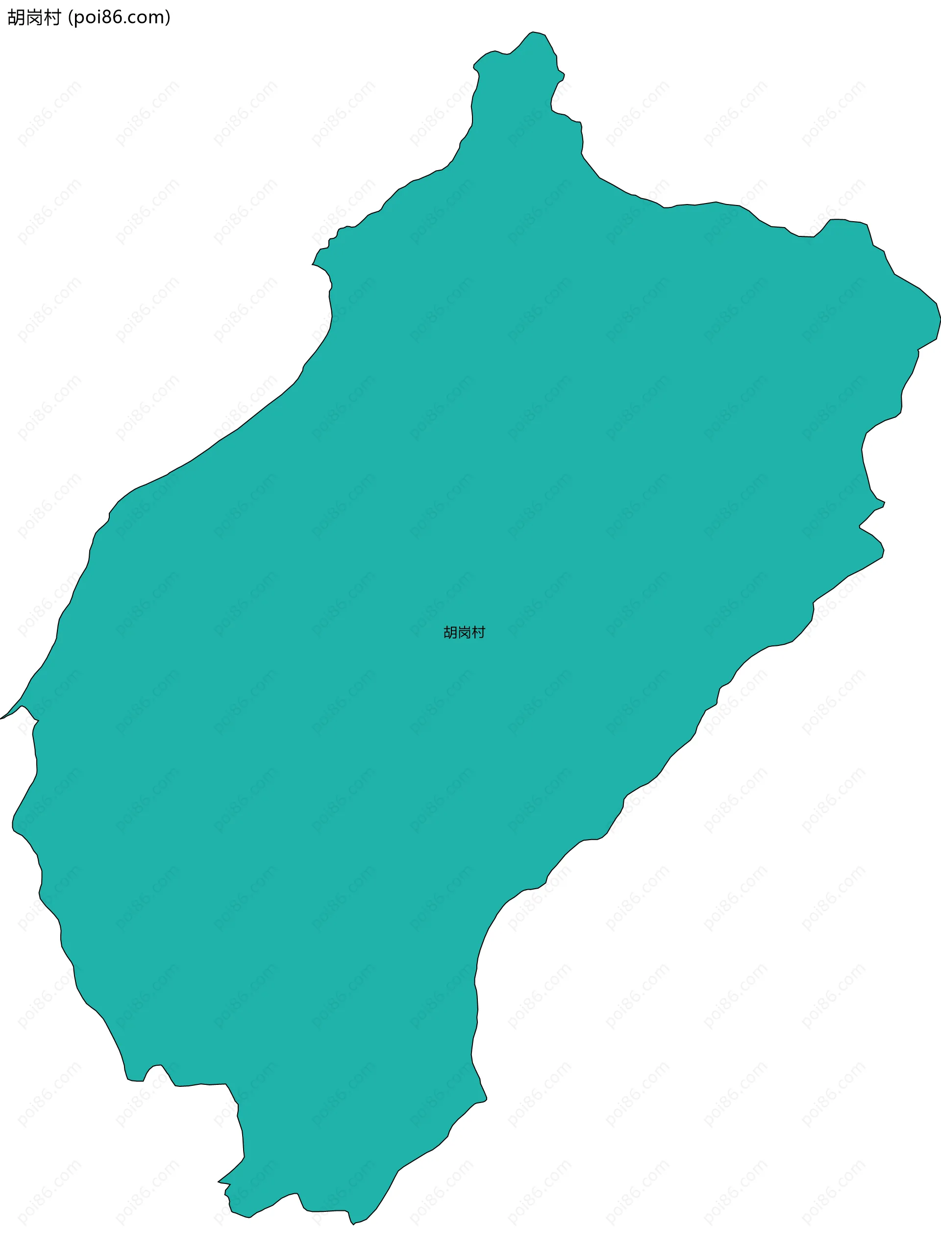 胡岗村边界地图