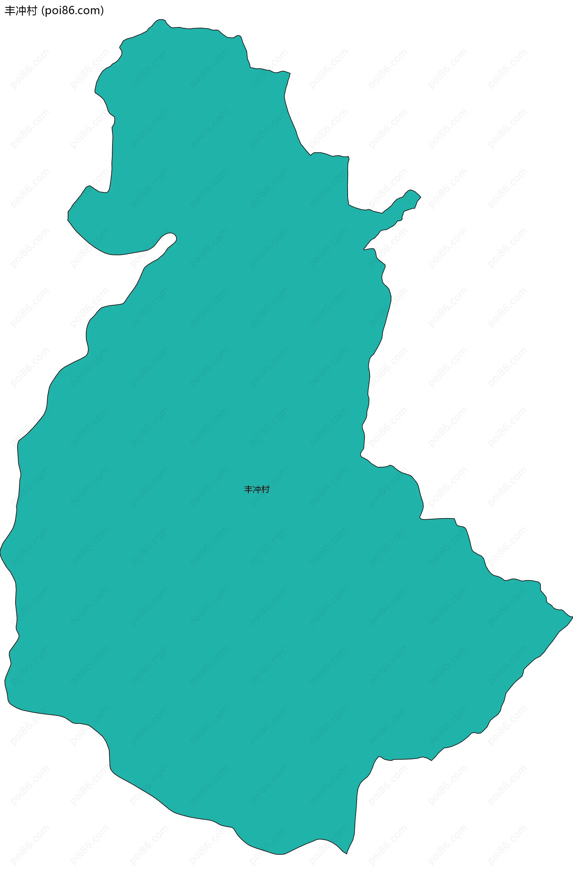 丰冲村边界地图