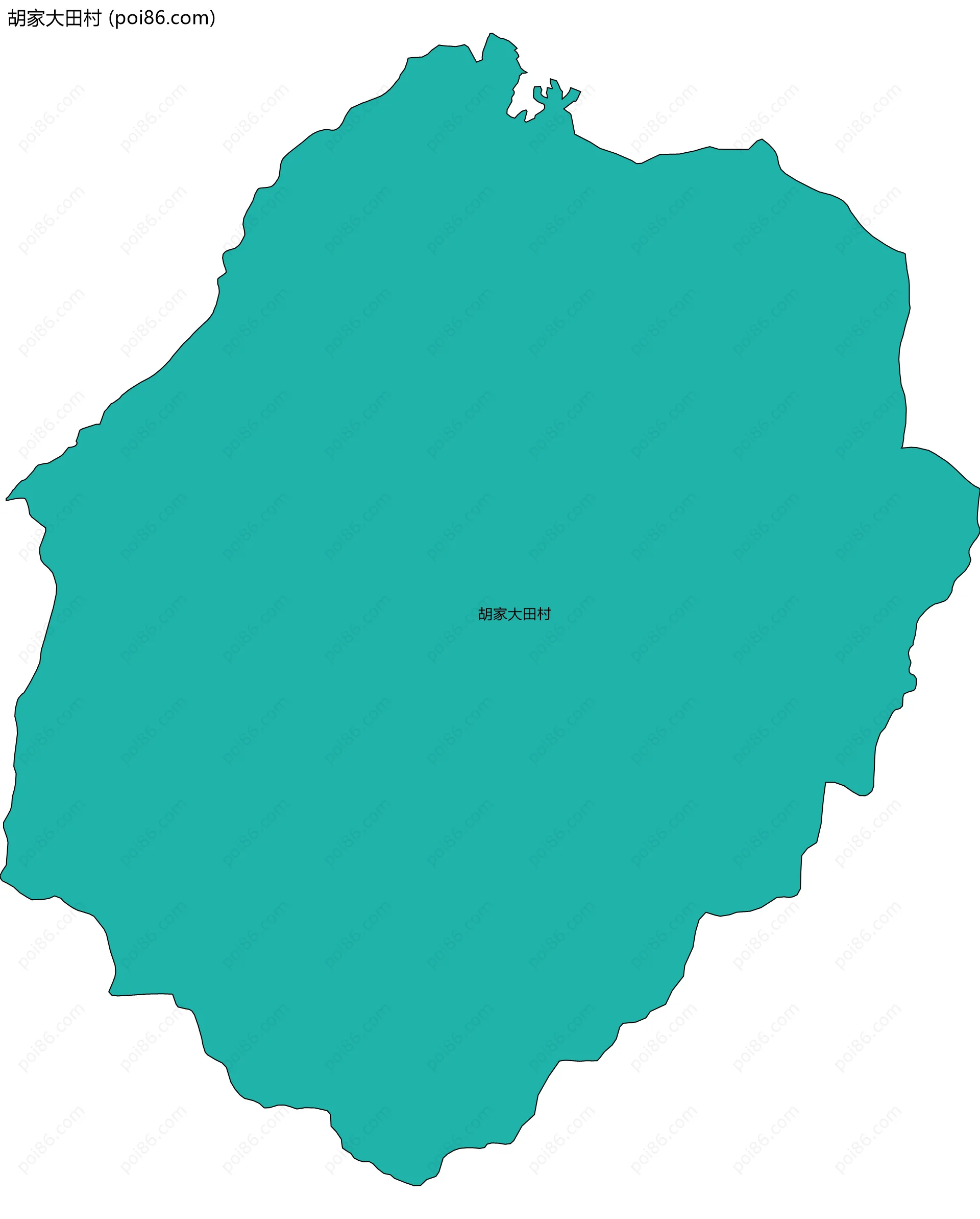 胡家大田村边界地图
