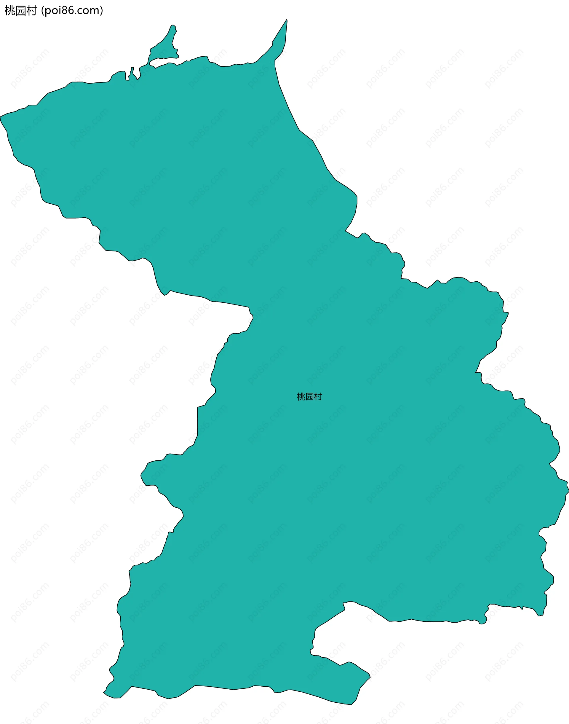 桃园村边界地图