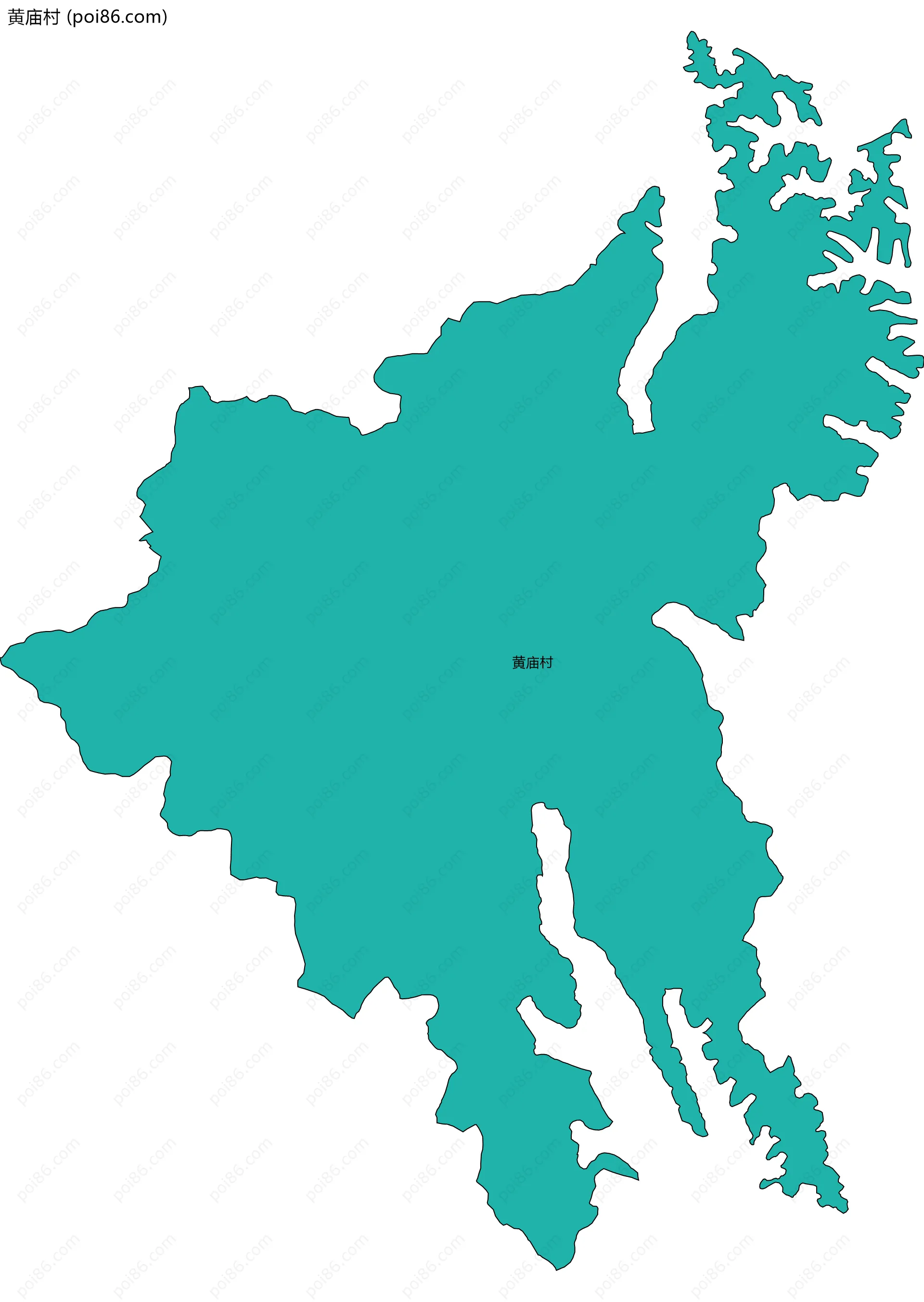 黄庙村边界地图