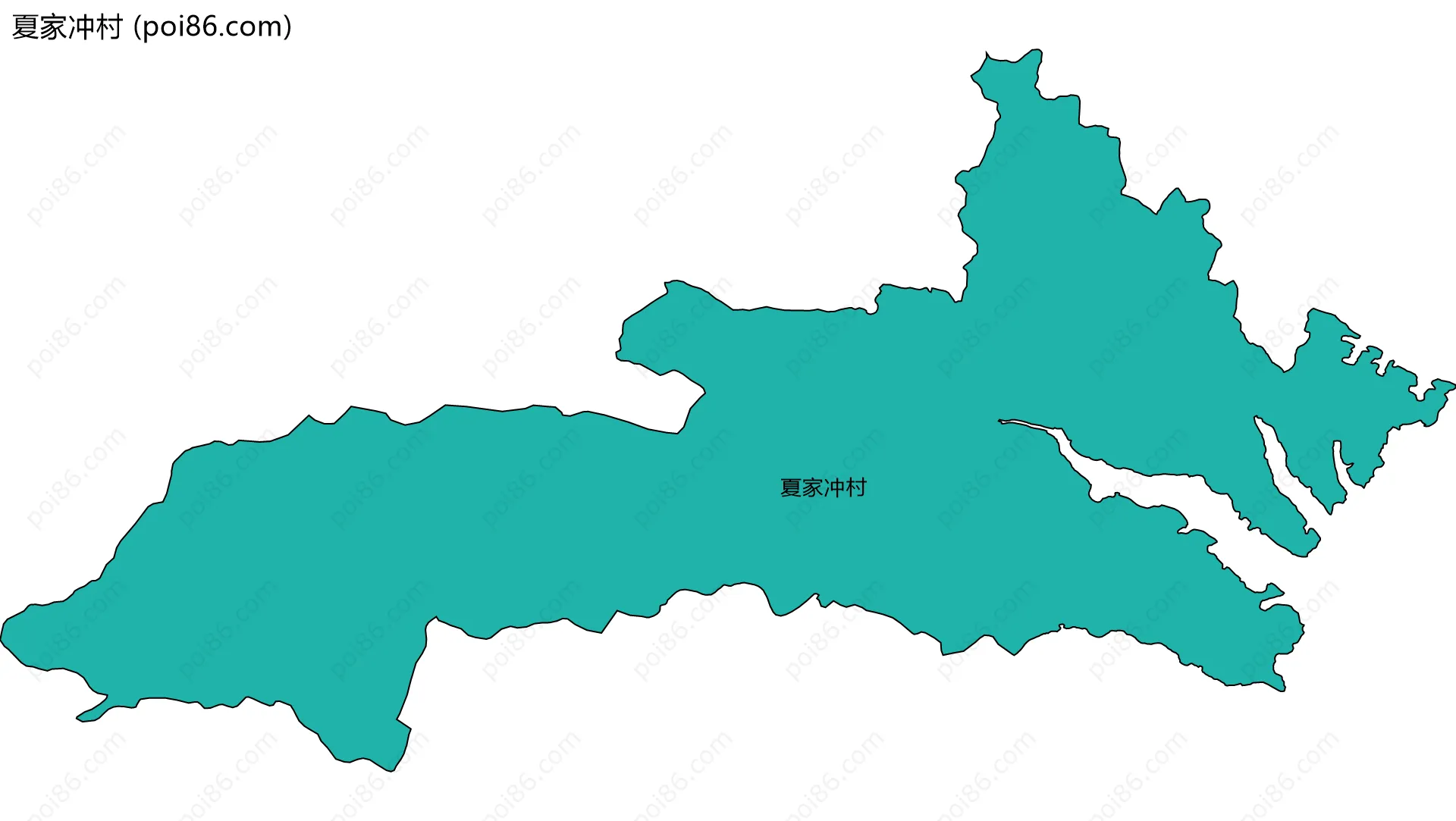 夏家冲村边界地图