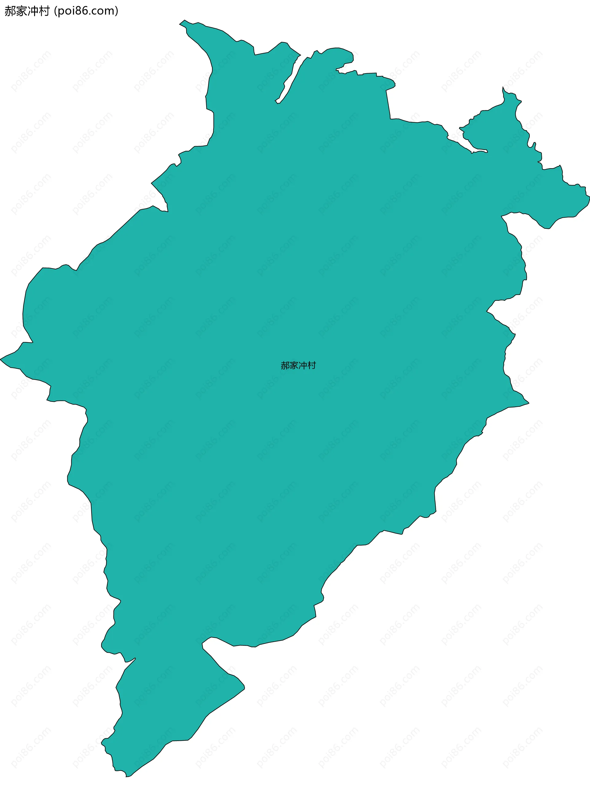 郝家冲村边界地图