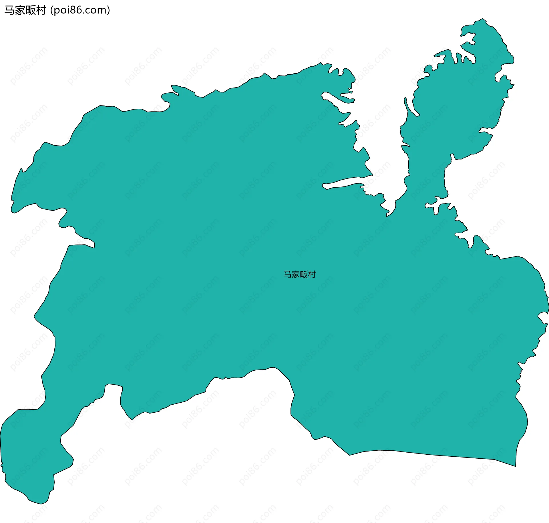 马家畈村边界地图