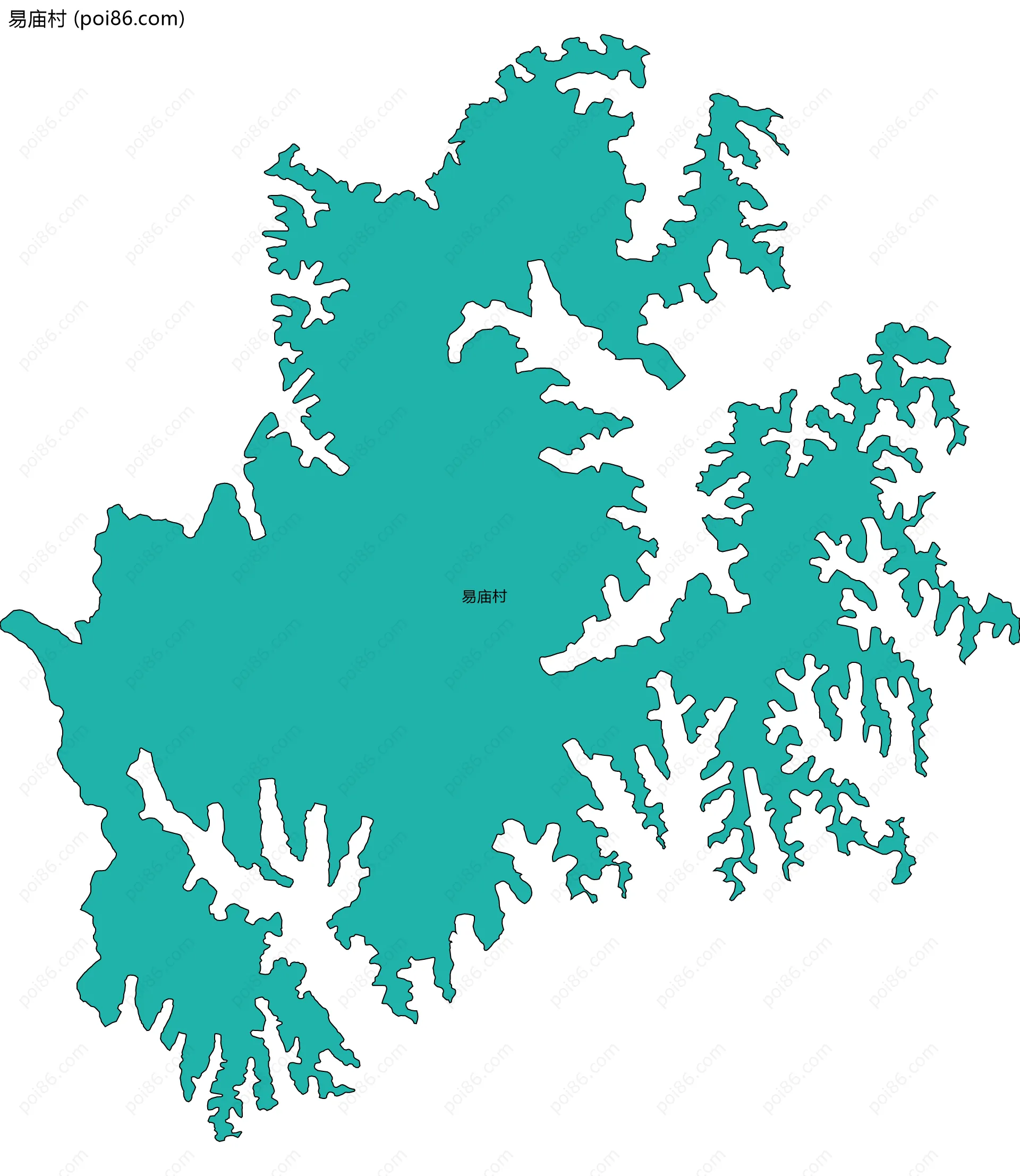 易庙村边界地图