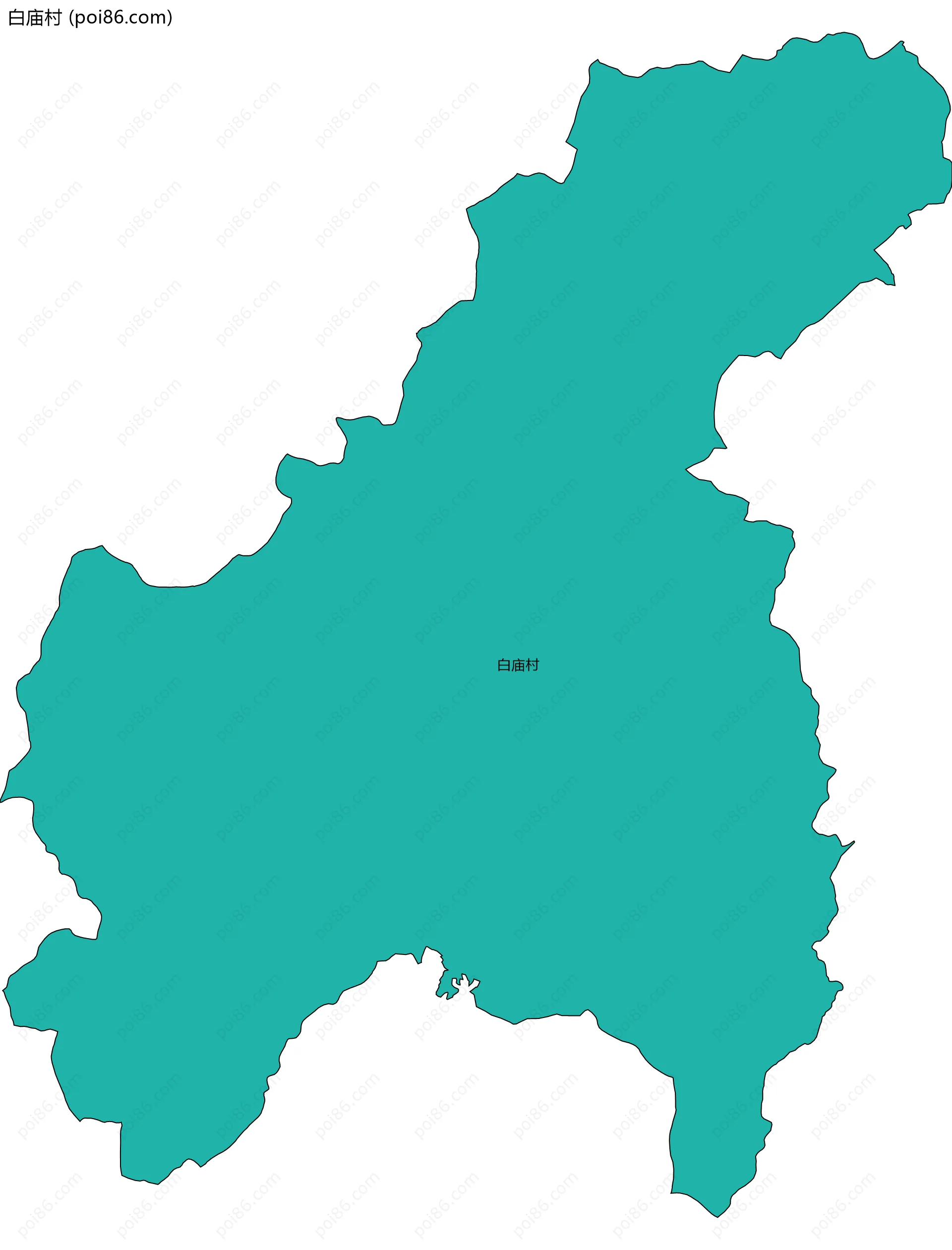 白庙村边界地图