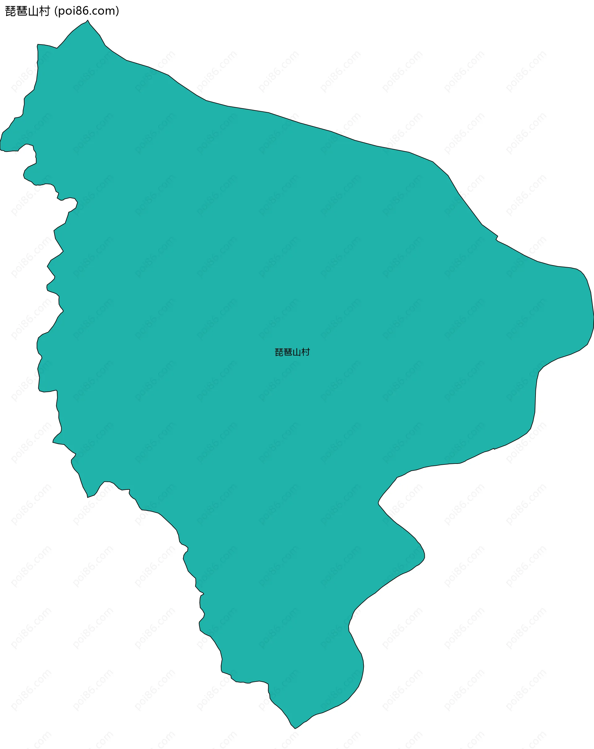 琵琶山村边界地图