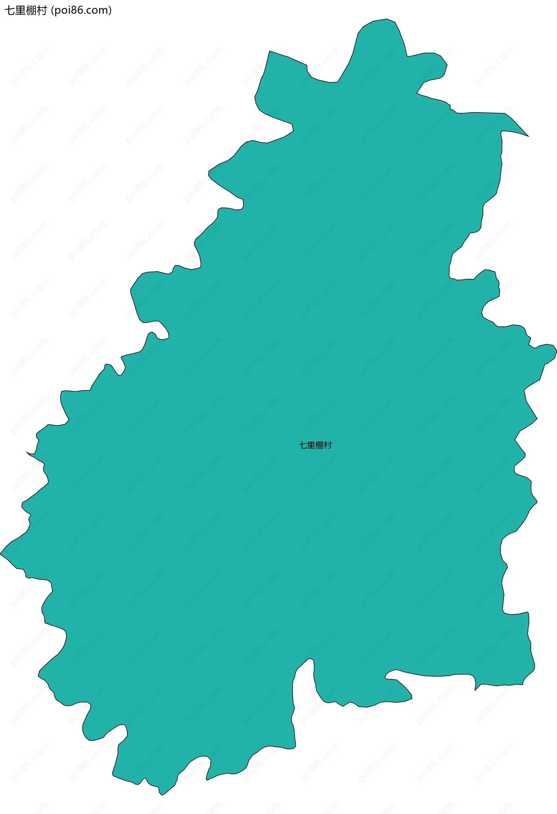 七里棚村边界地图