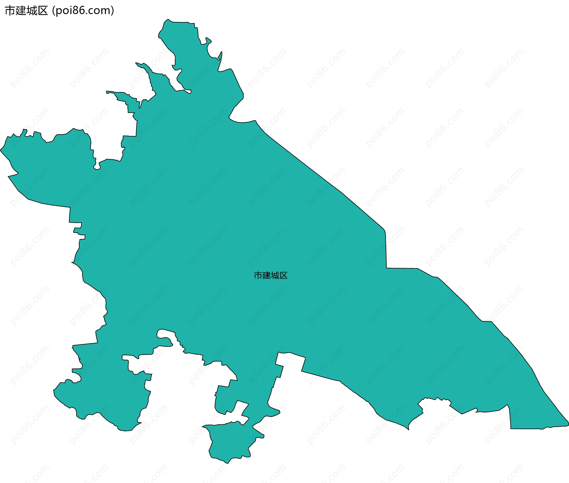 市建城区边界地图
