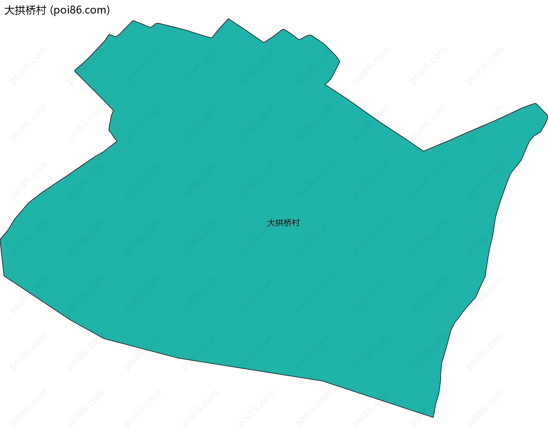 大拱桥村边界地图