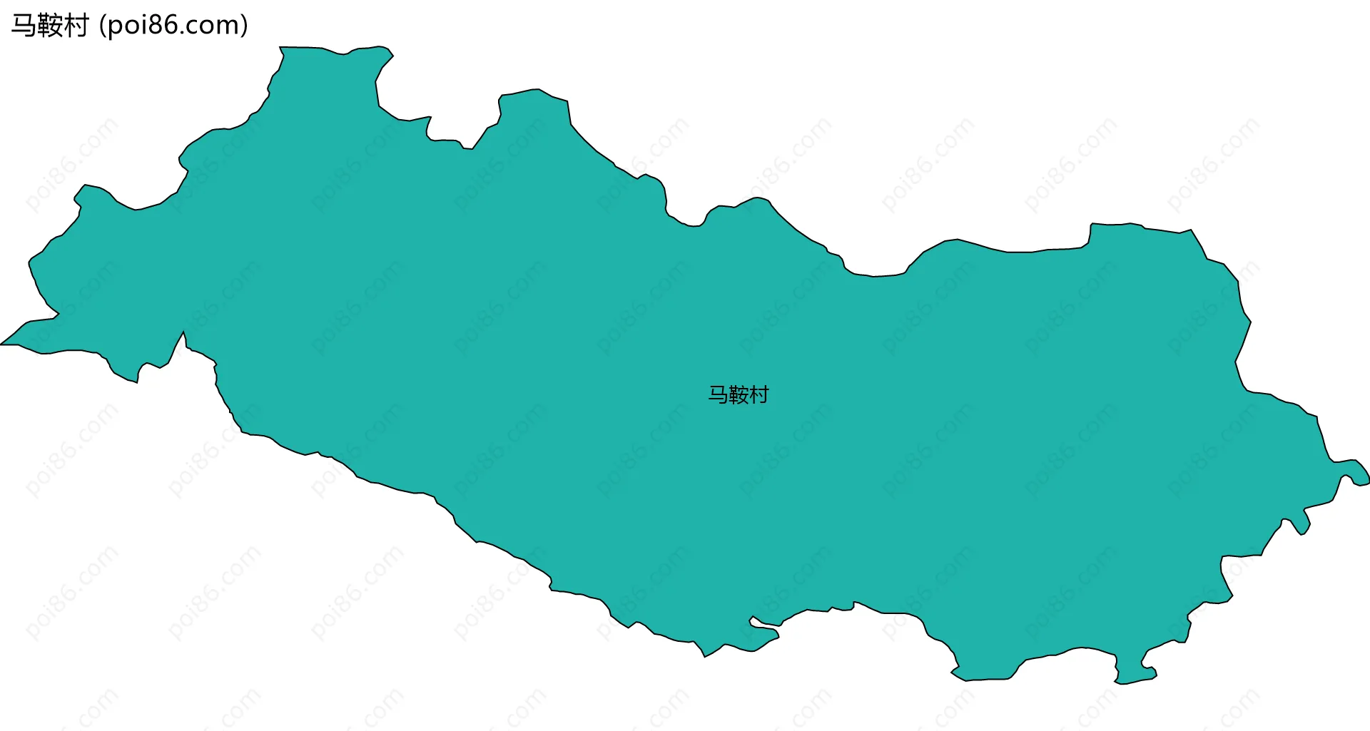 马鞍村边界地图