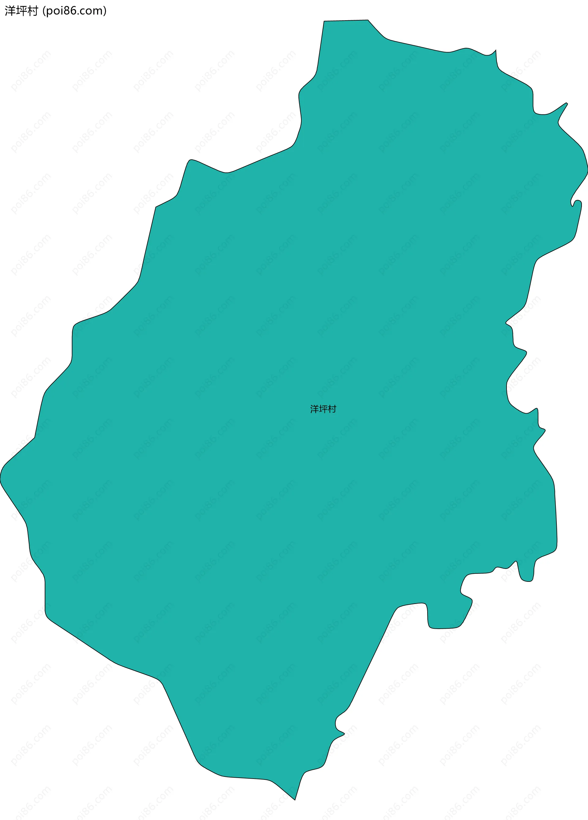 洋坪村边界地图