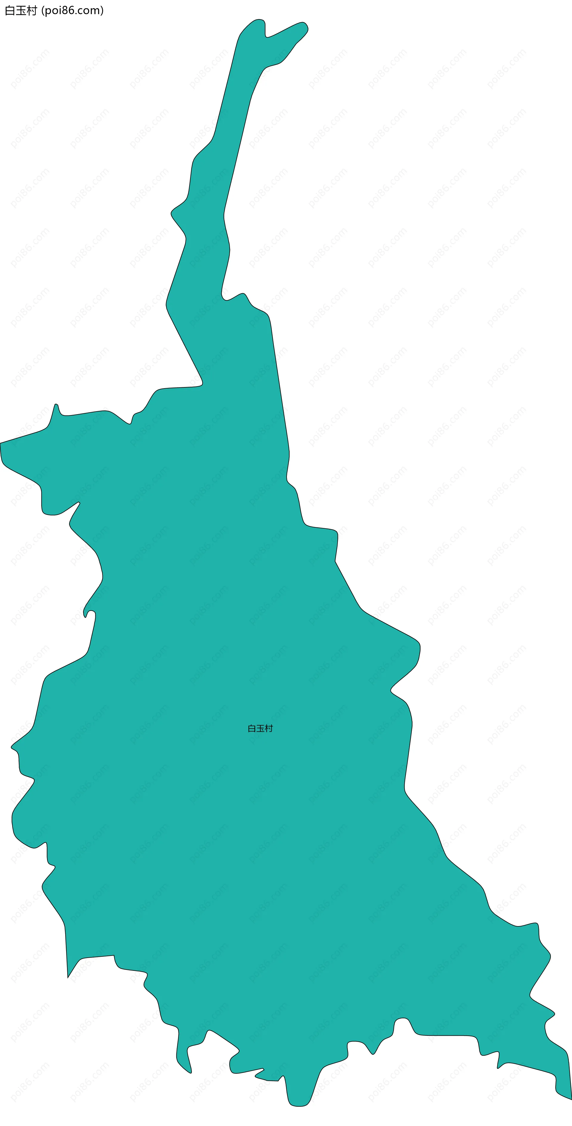 白玉村边界地图