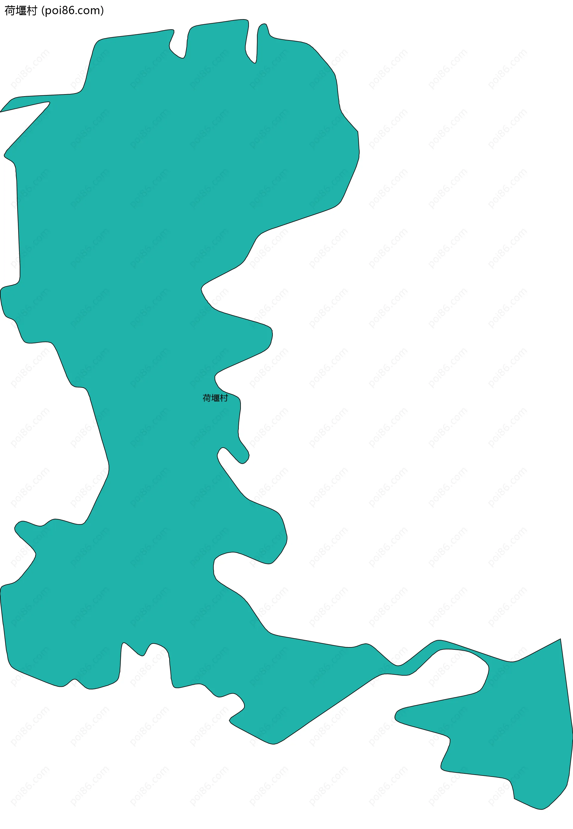 荷堰村边界地图