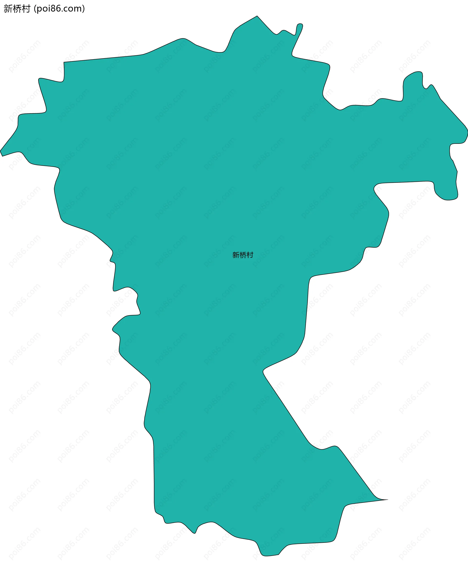 新桥村边界地图