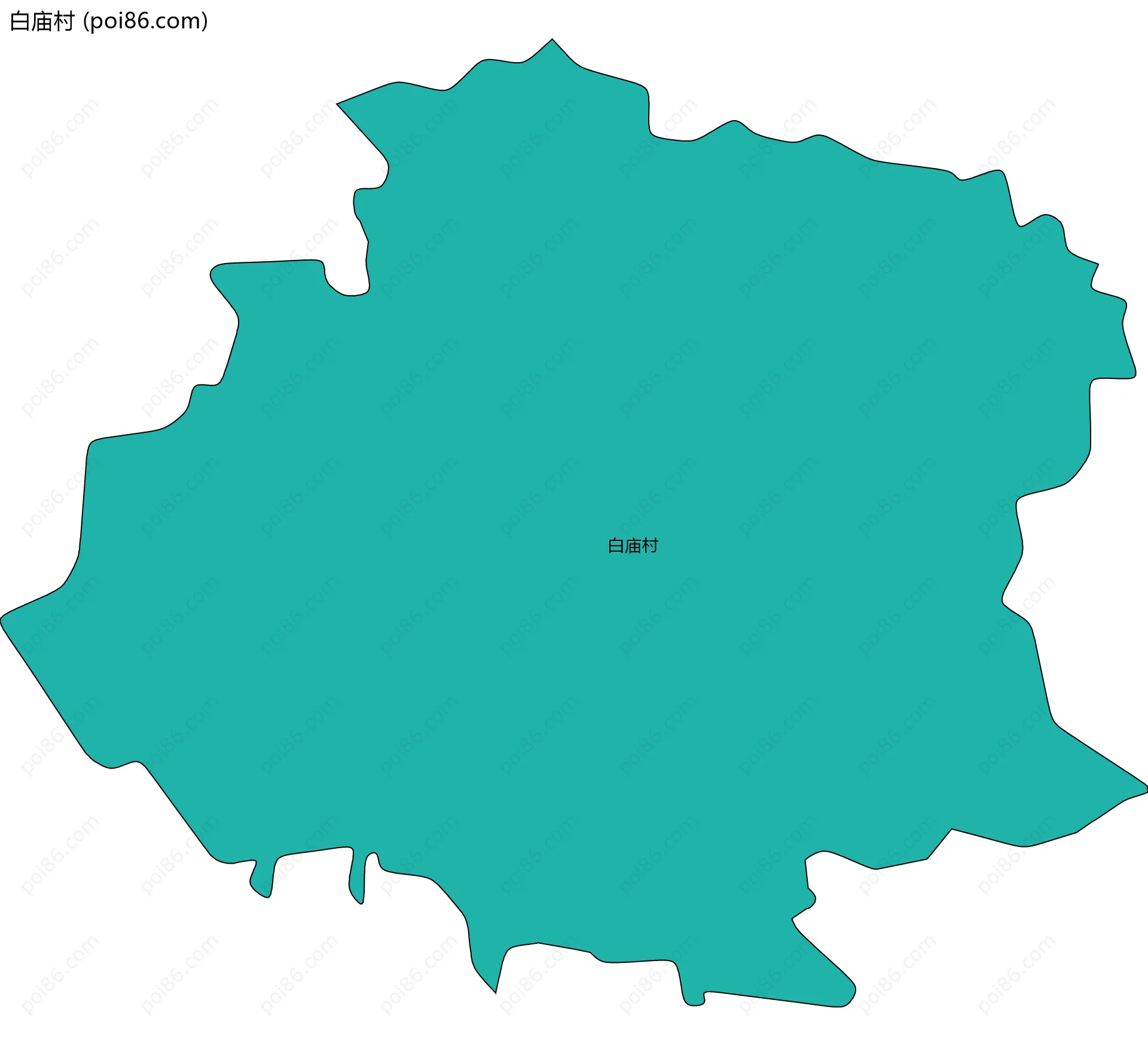 白庙村边界地图