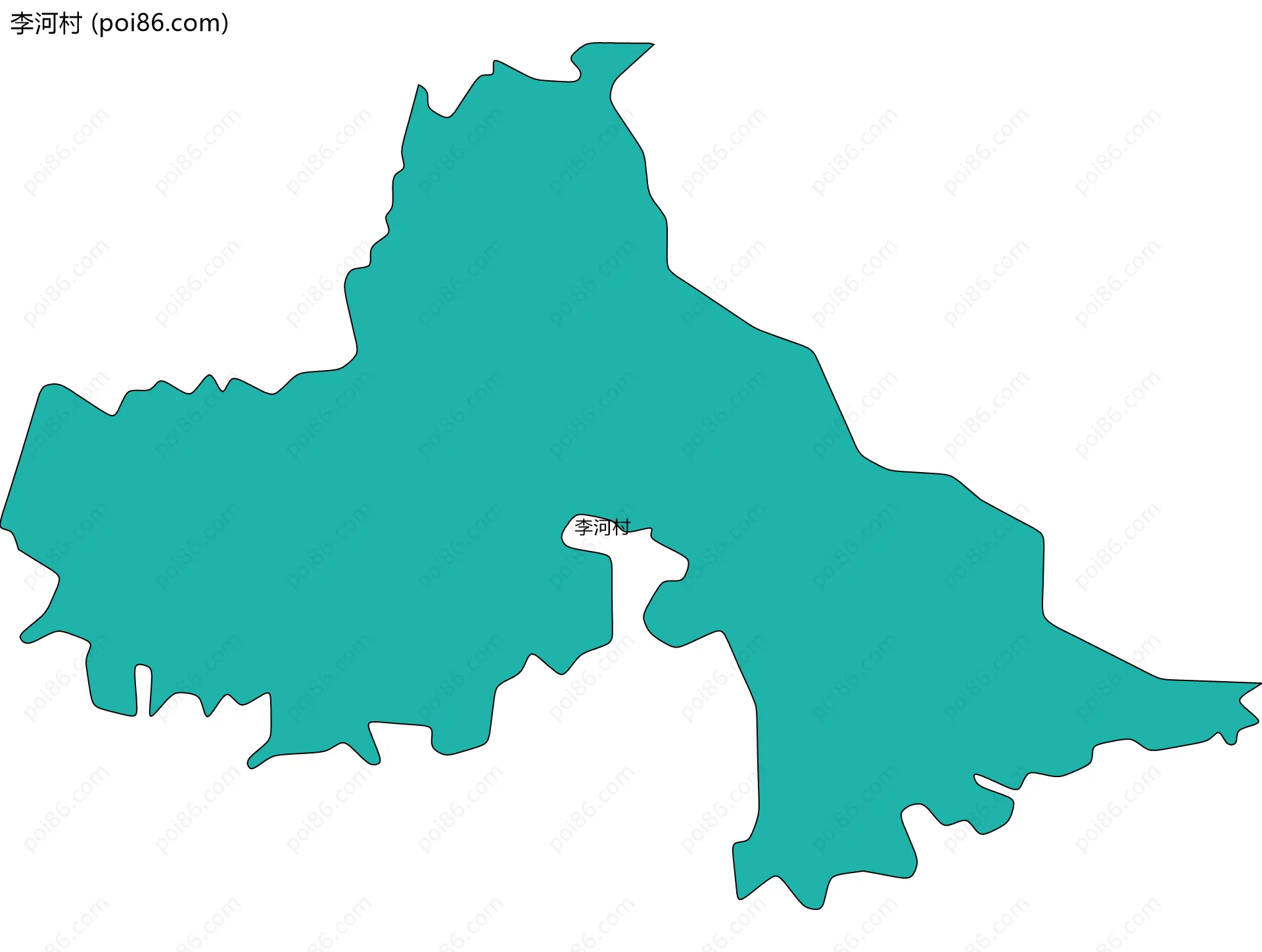 李河村边界地图