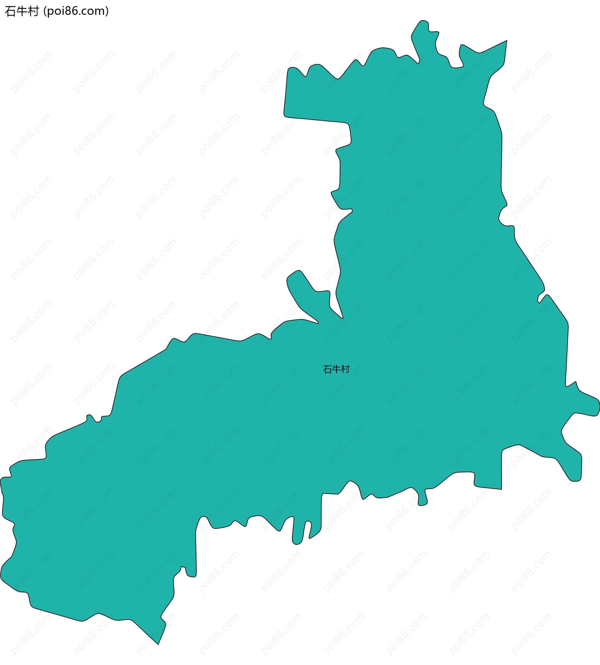 石牛村边界地图
