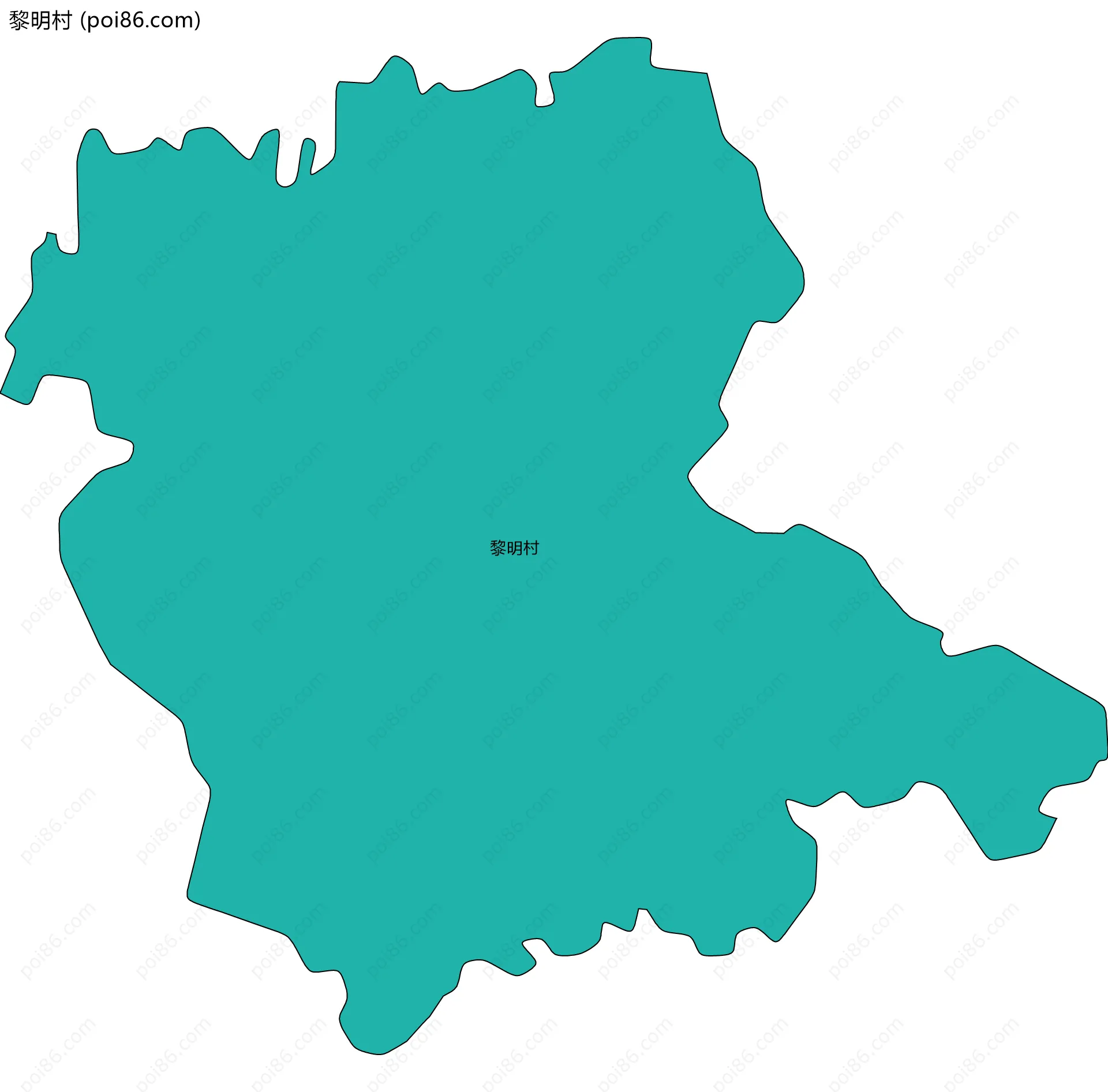 黎明村边界地图