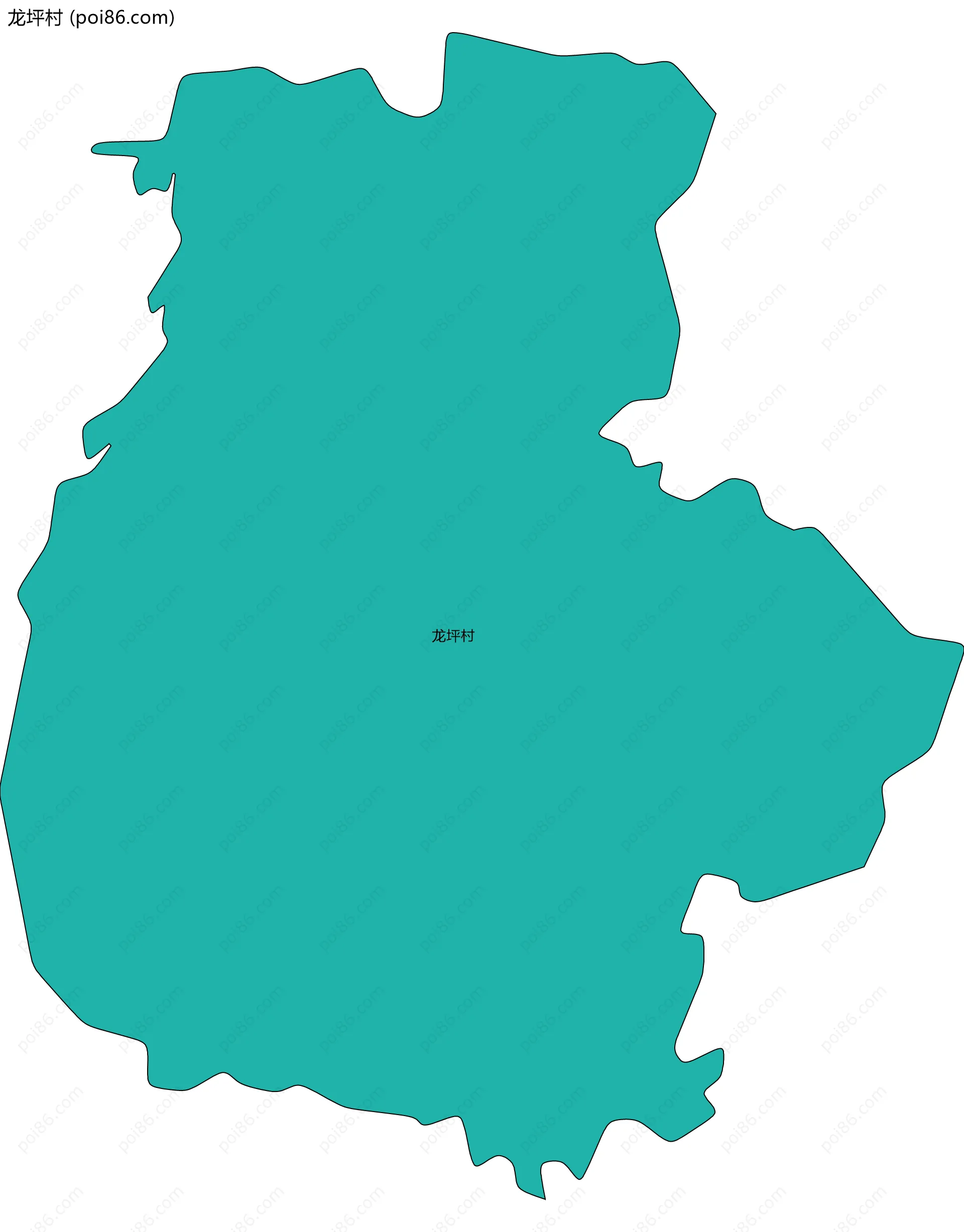 龙坪村边界地图