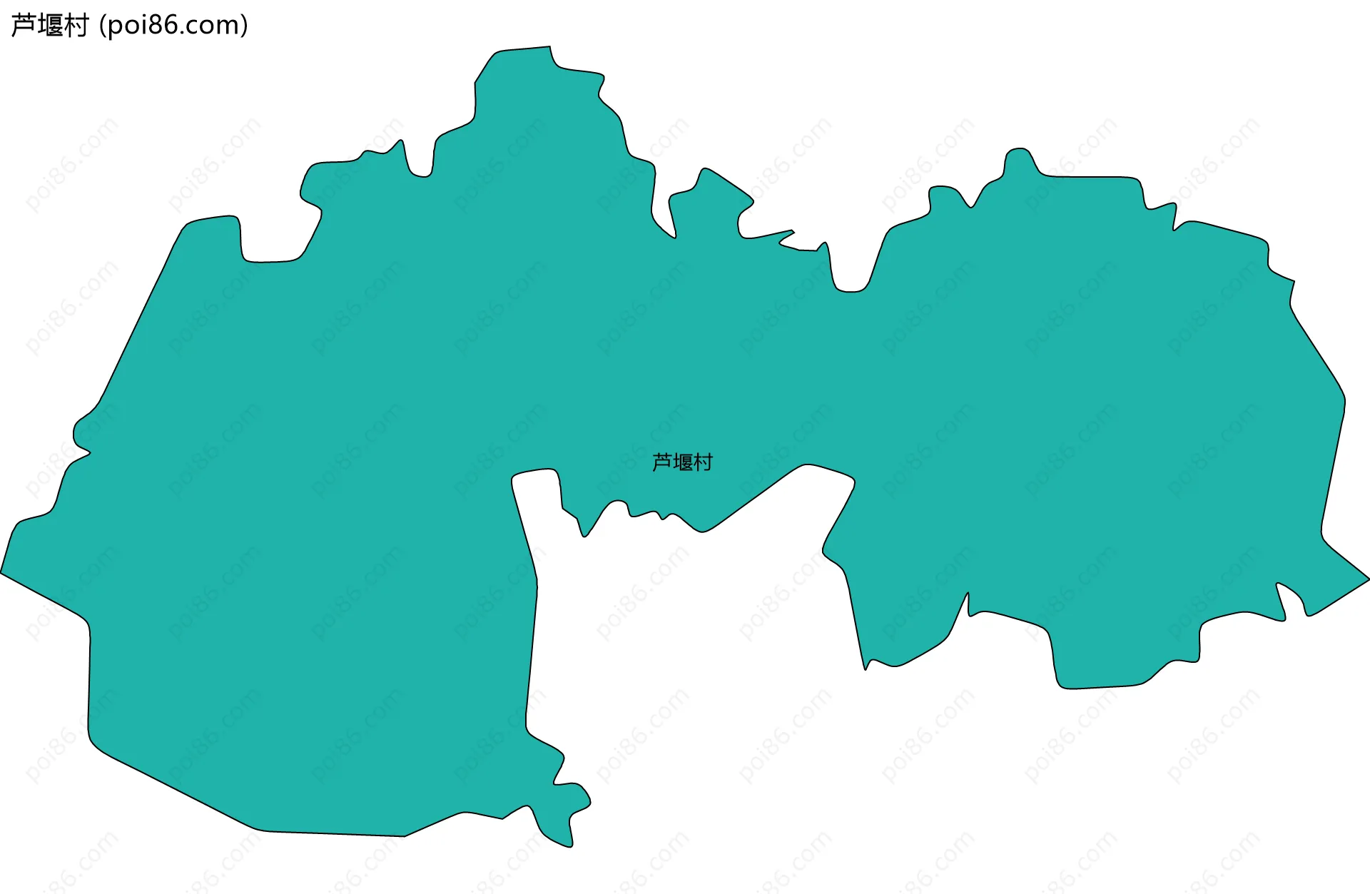 芦堰村边界地图