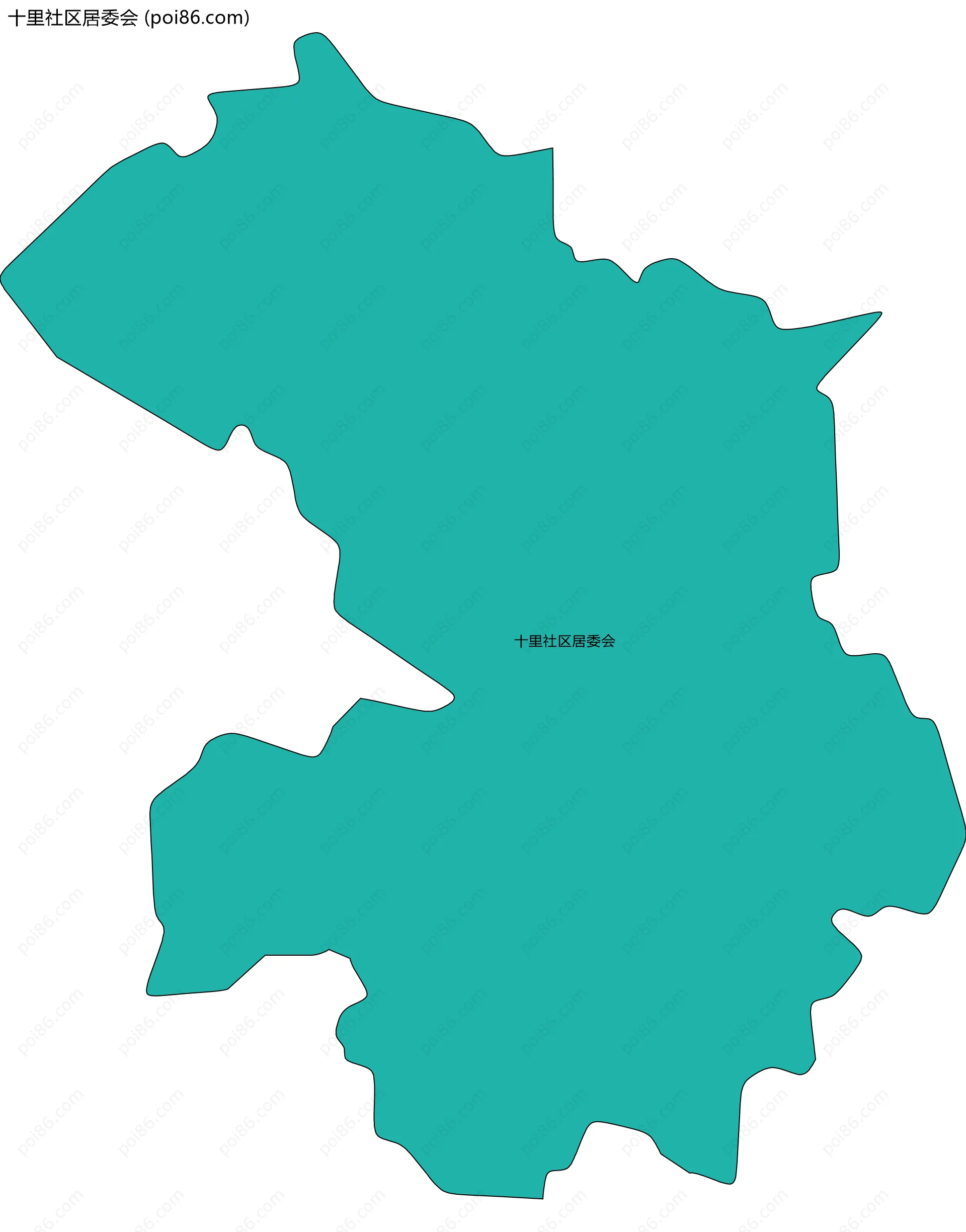 十里社区居委会边界地图
