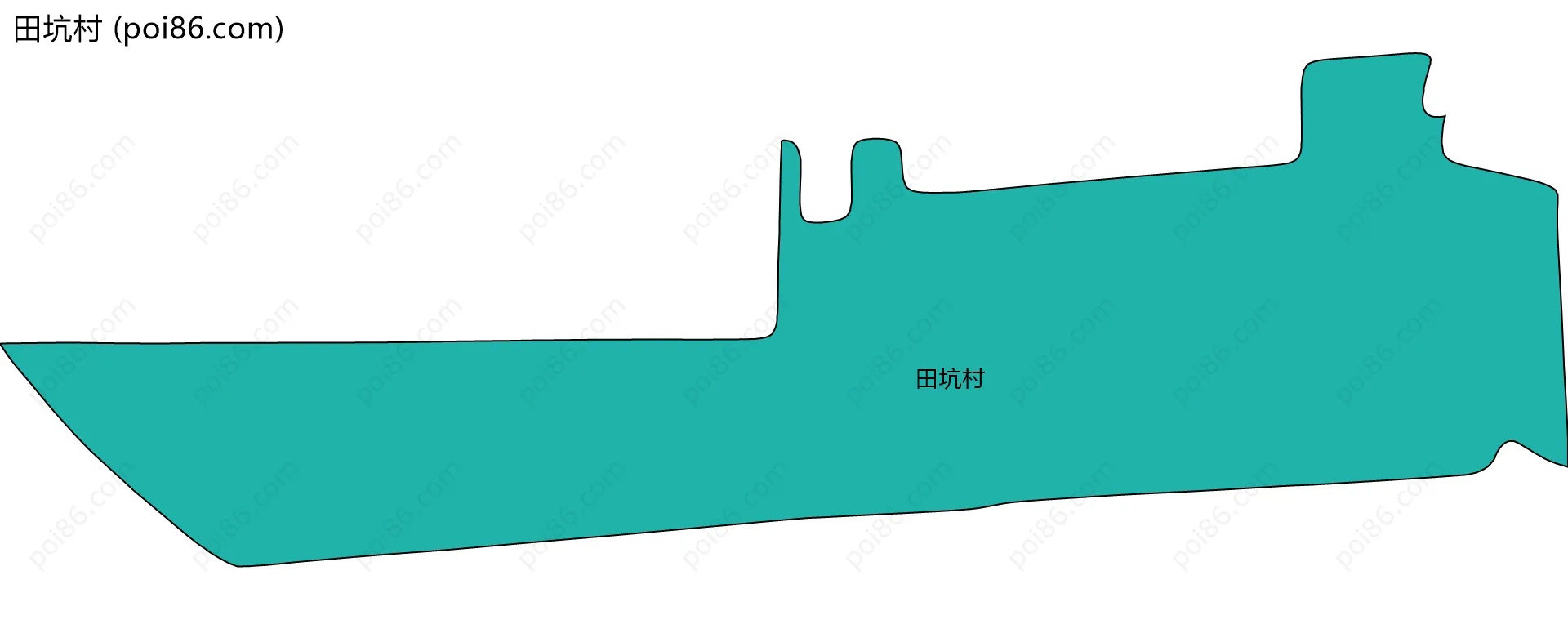 田坑村边界地图