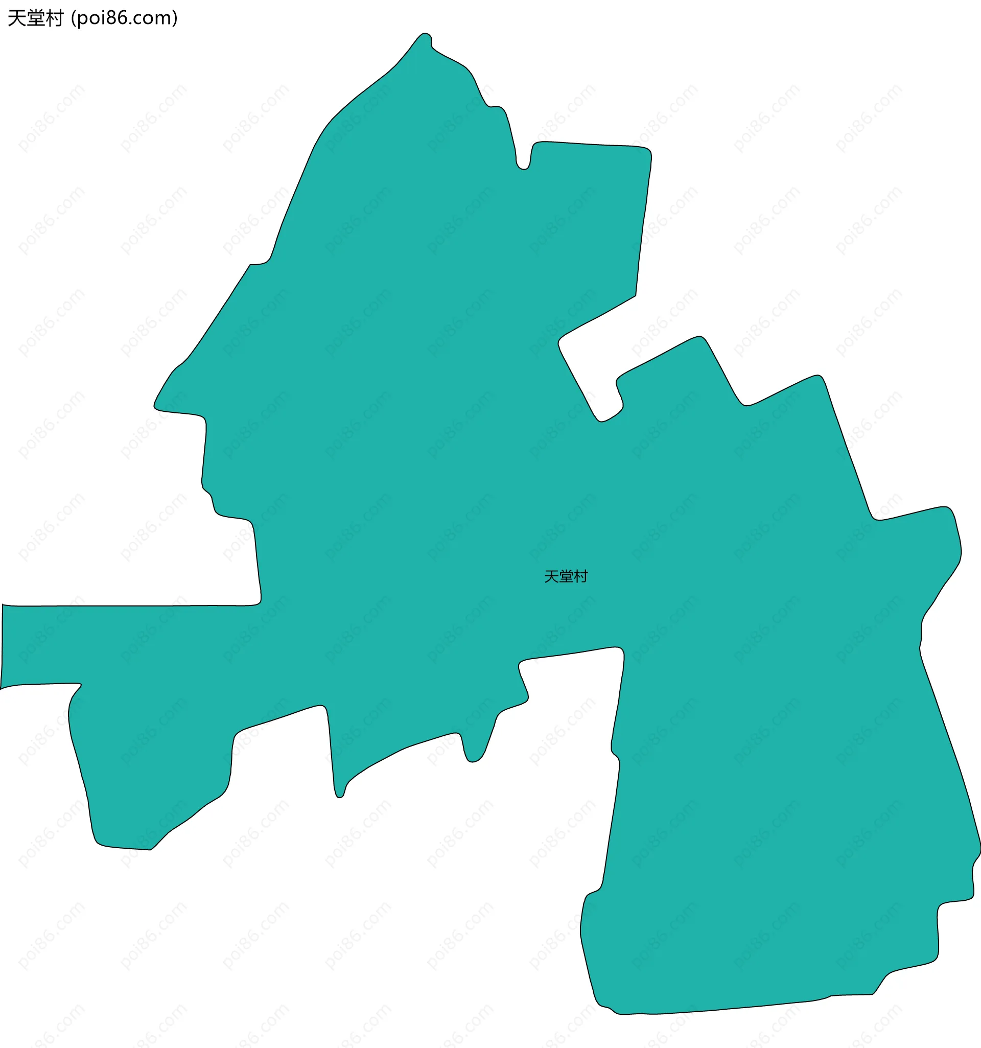 天堂村边界地图