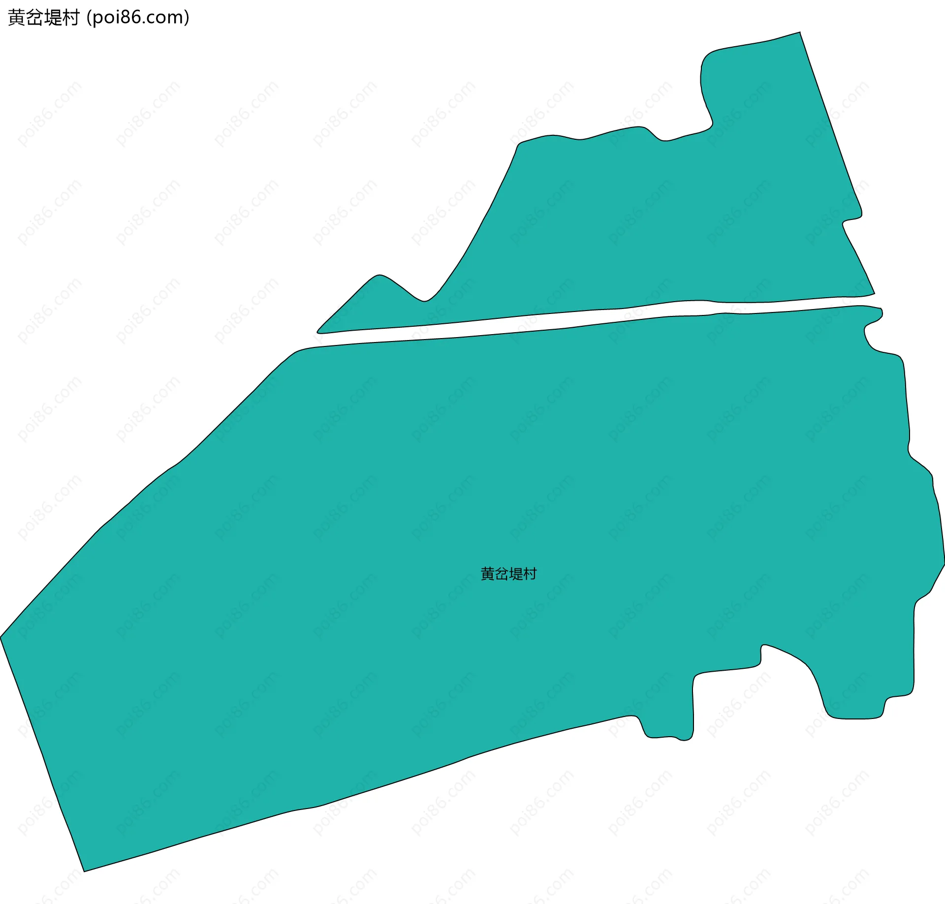 黄岔堤村边界地图