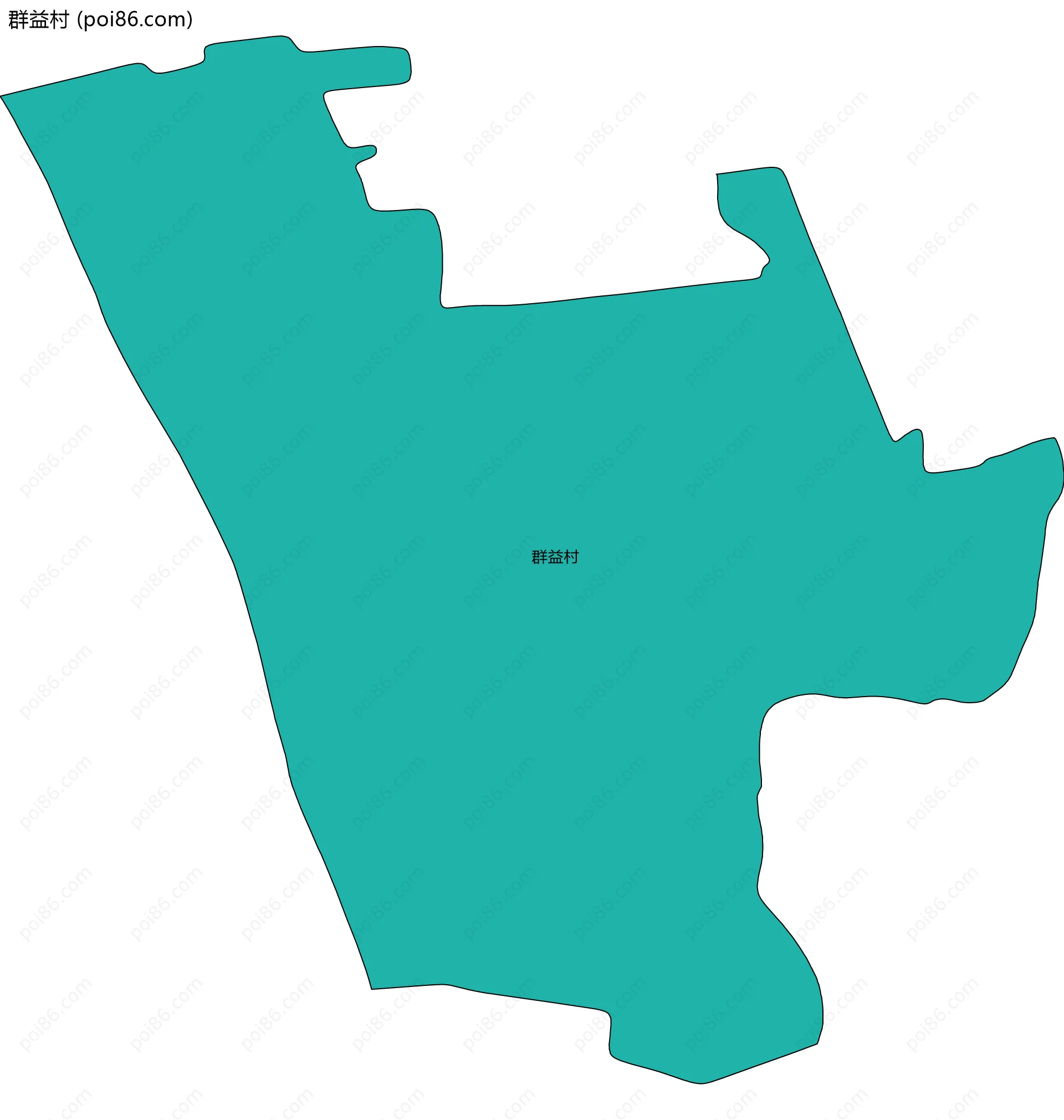 群益村边界地图