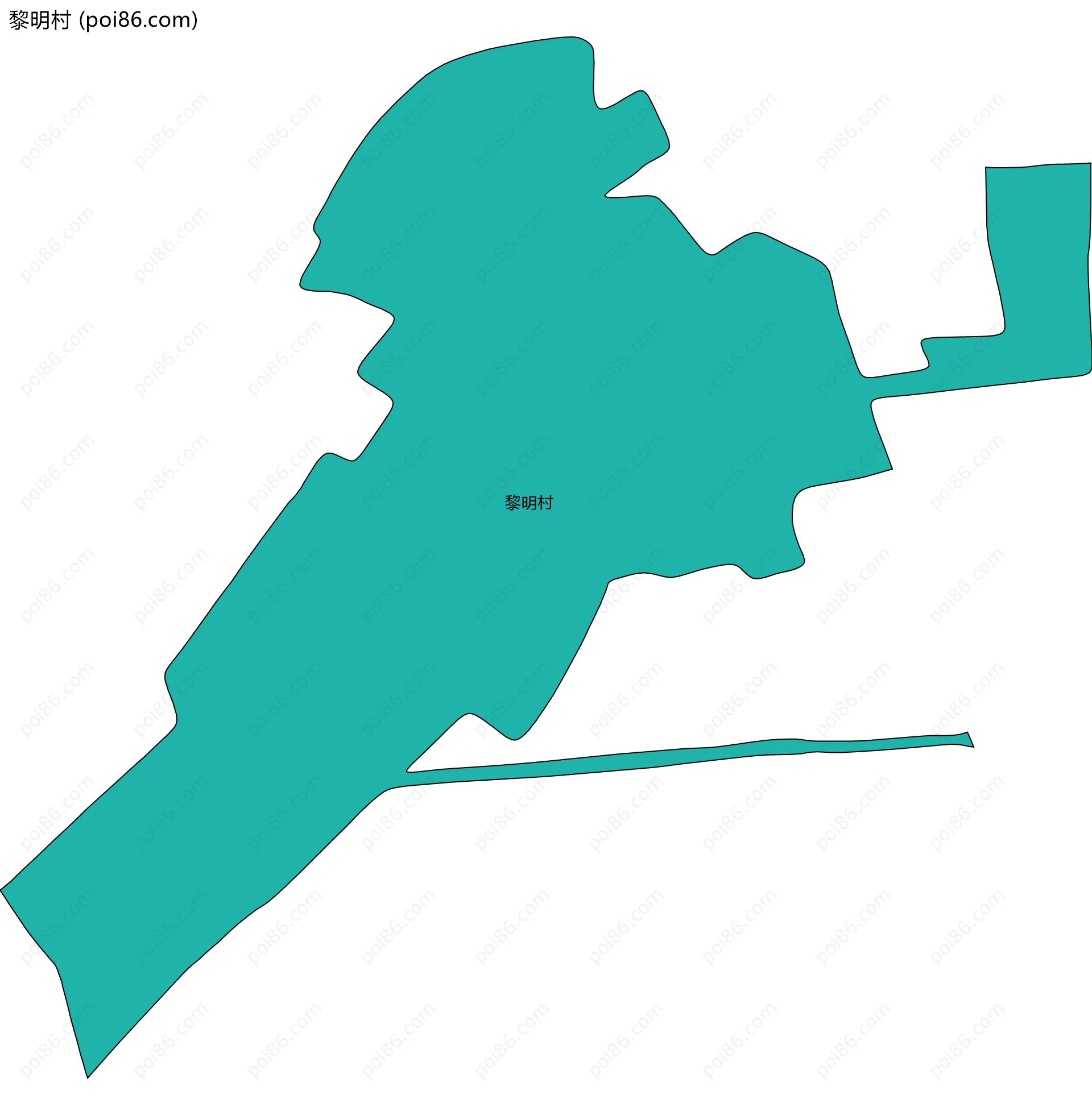 黎明村边界地图